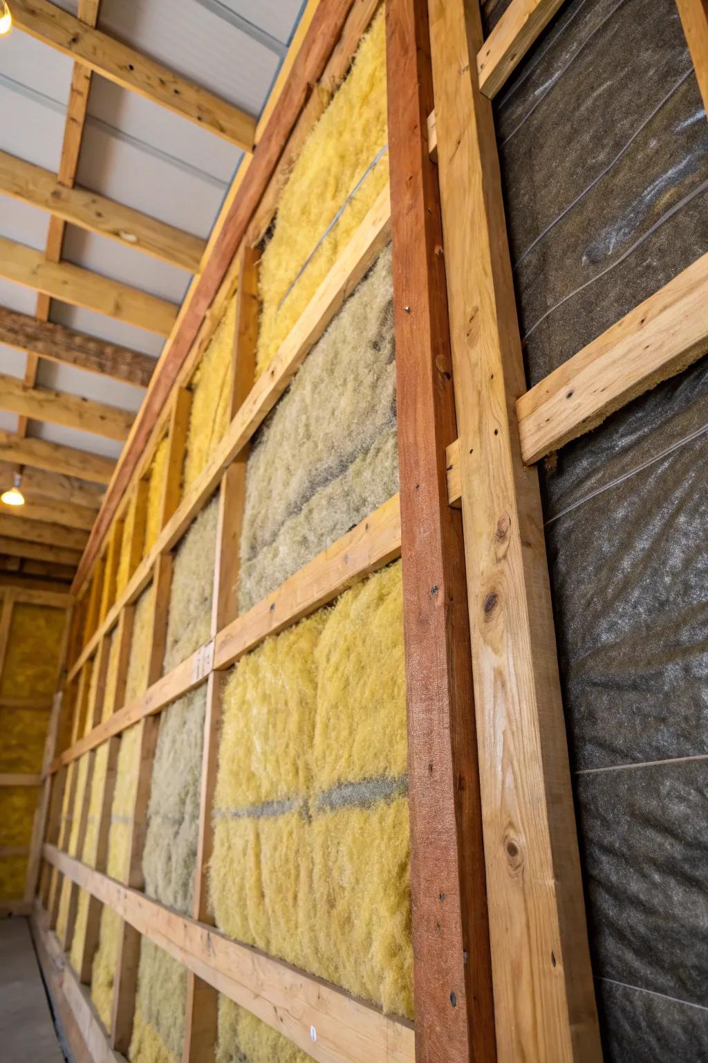 Rock Solid Comfort: Elevate your pole barn with fire-resistant rock wool insulation.