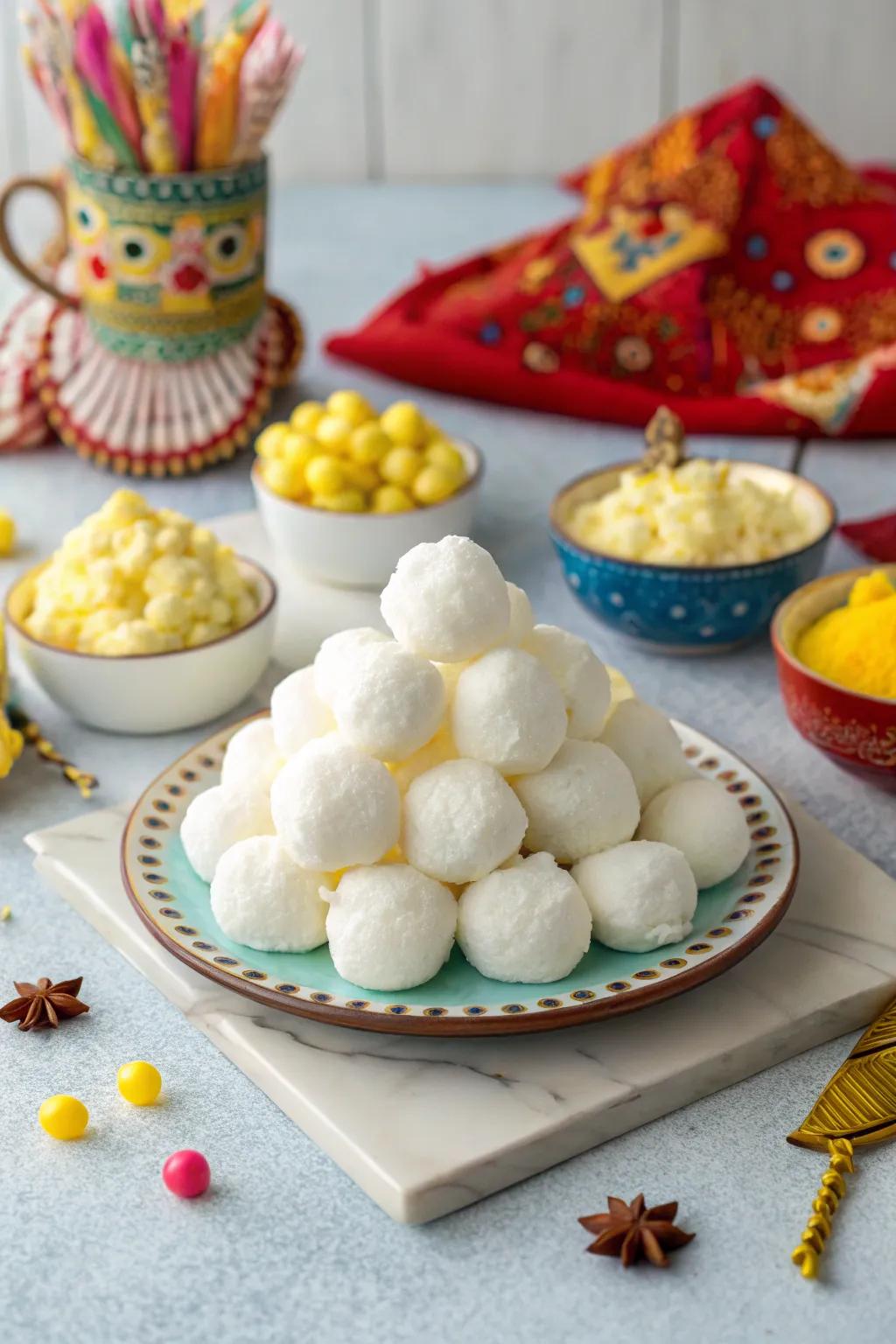 Butter ball displays add a playful and whimsical touch.