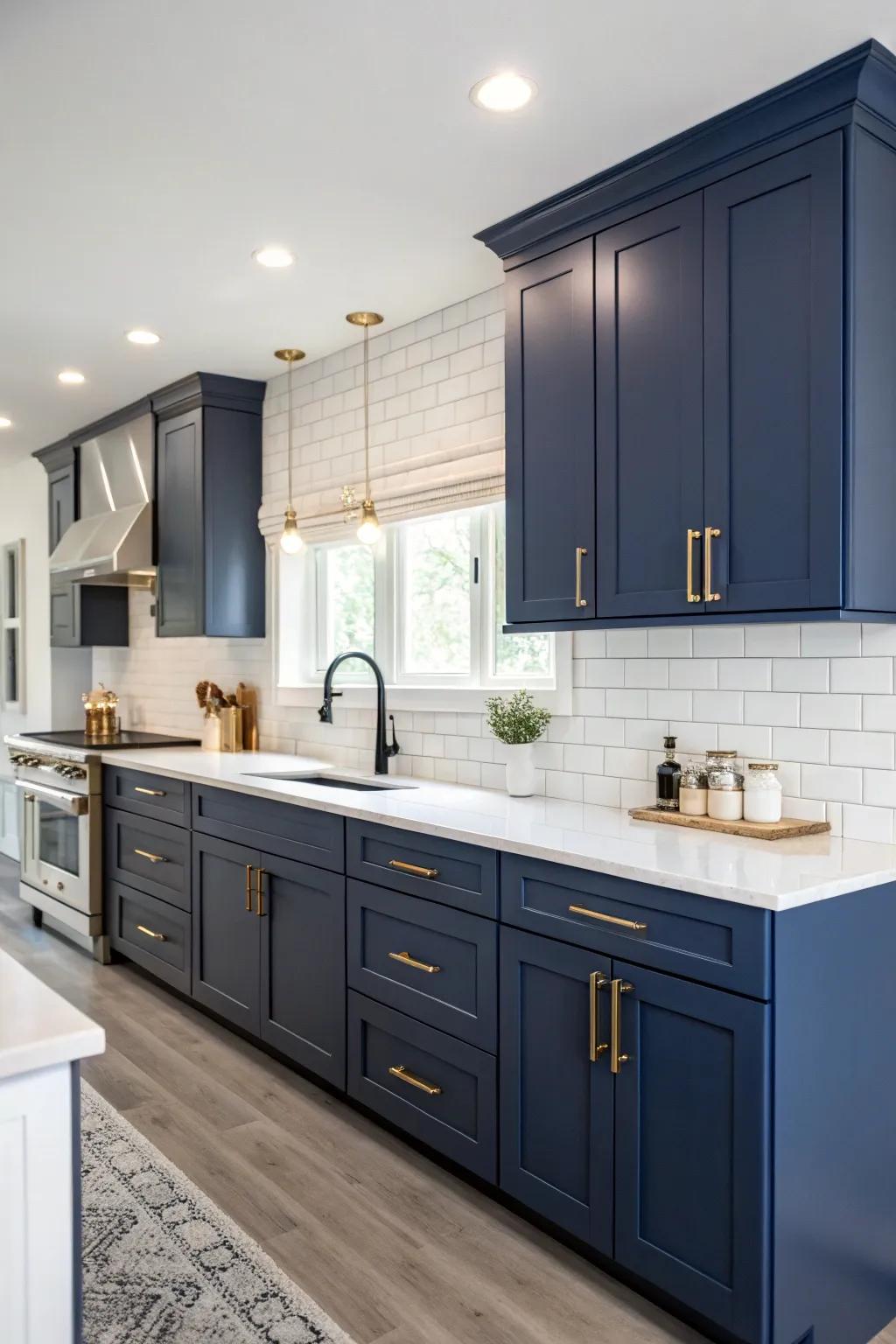 Indigo offers a bold, modern feel and makes a strong design statement.