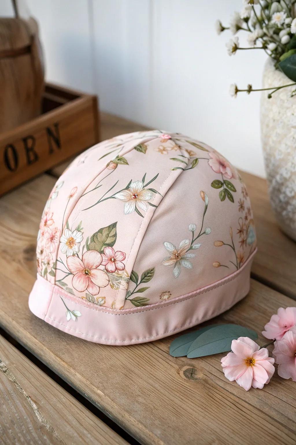 Dive into retro vibes with this charming floral swim cap - perfect for a 50s-inspired beach party!