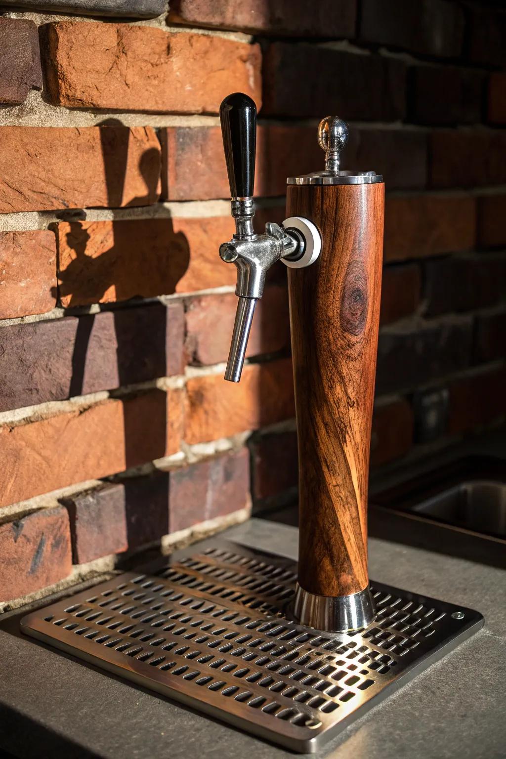Elevate your man cave with a touch of craftsmanship: DIY Beer Tap Brilliance.