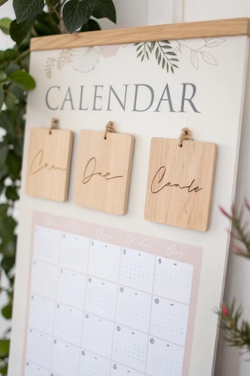Craft your spaces with style: Minimalist name tags for a touch of elegance.