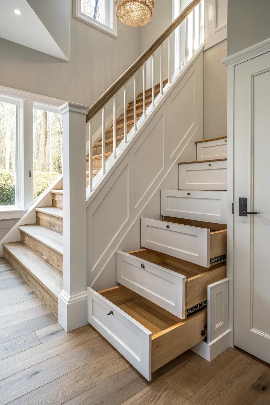 Discover the charm of hidden storage with seamlessly integrated molding—where Scandinavian minimalism meets practical elegance.