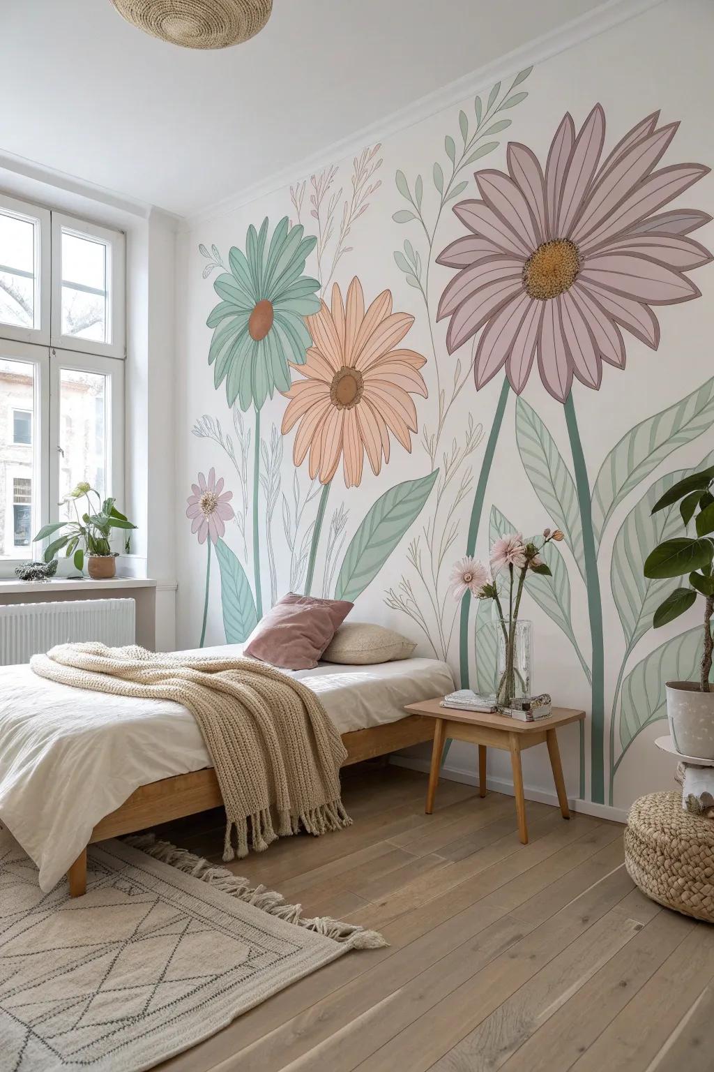 Transform your space with retro floral magic – a perfect blend of nostalgia and minimalist charm. 🌼 #RetroFlowers #ScandinavianBoho