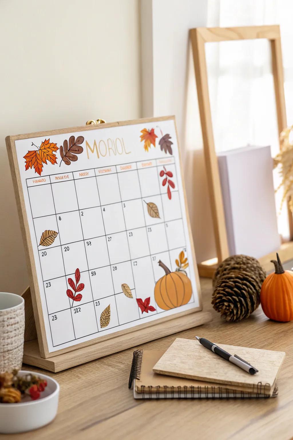 Dress your November calendar in autumn's finest with charming seasonal stickers!