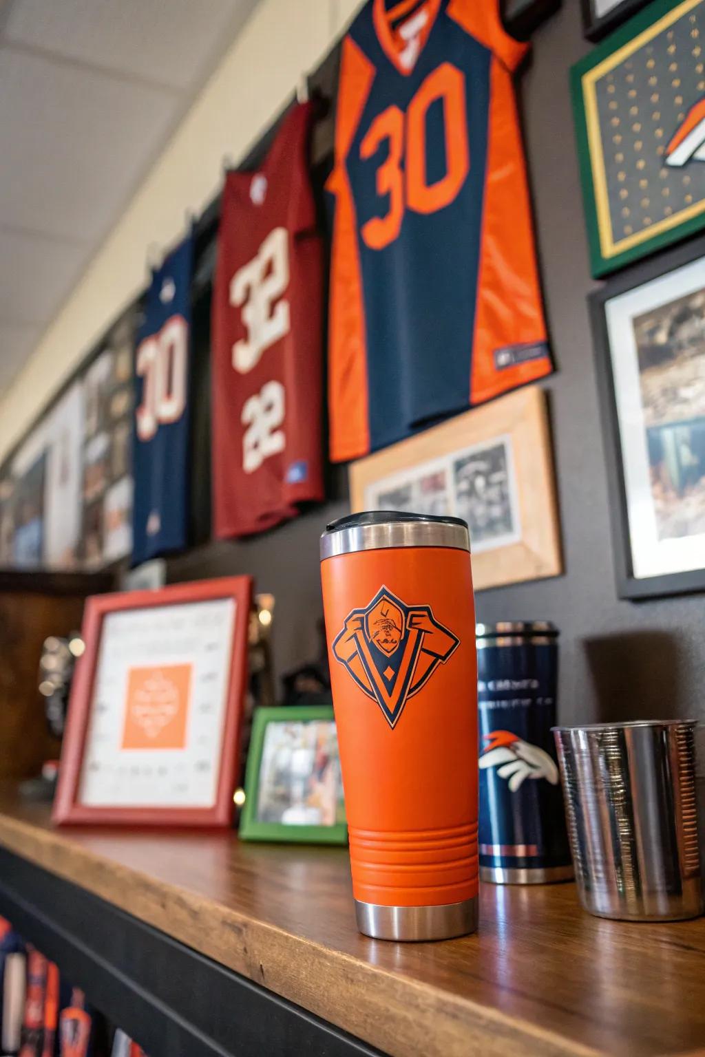 Team-themed tumblers are perfect for sports enthusiasts.