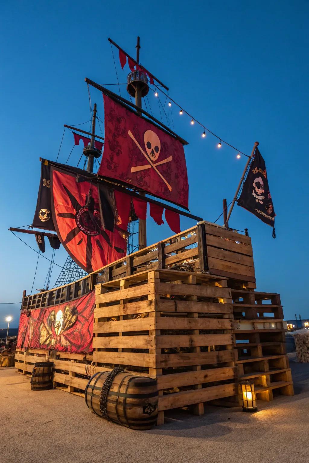Set sail on a pallet-crafted pirate adventure this Halloween!
