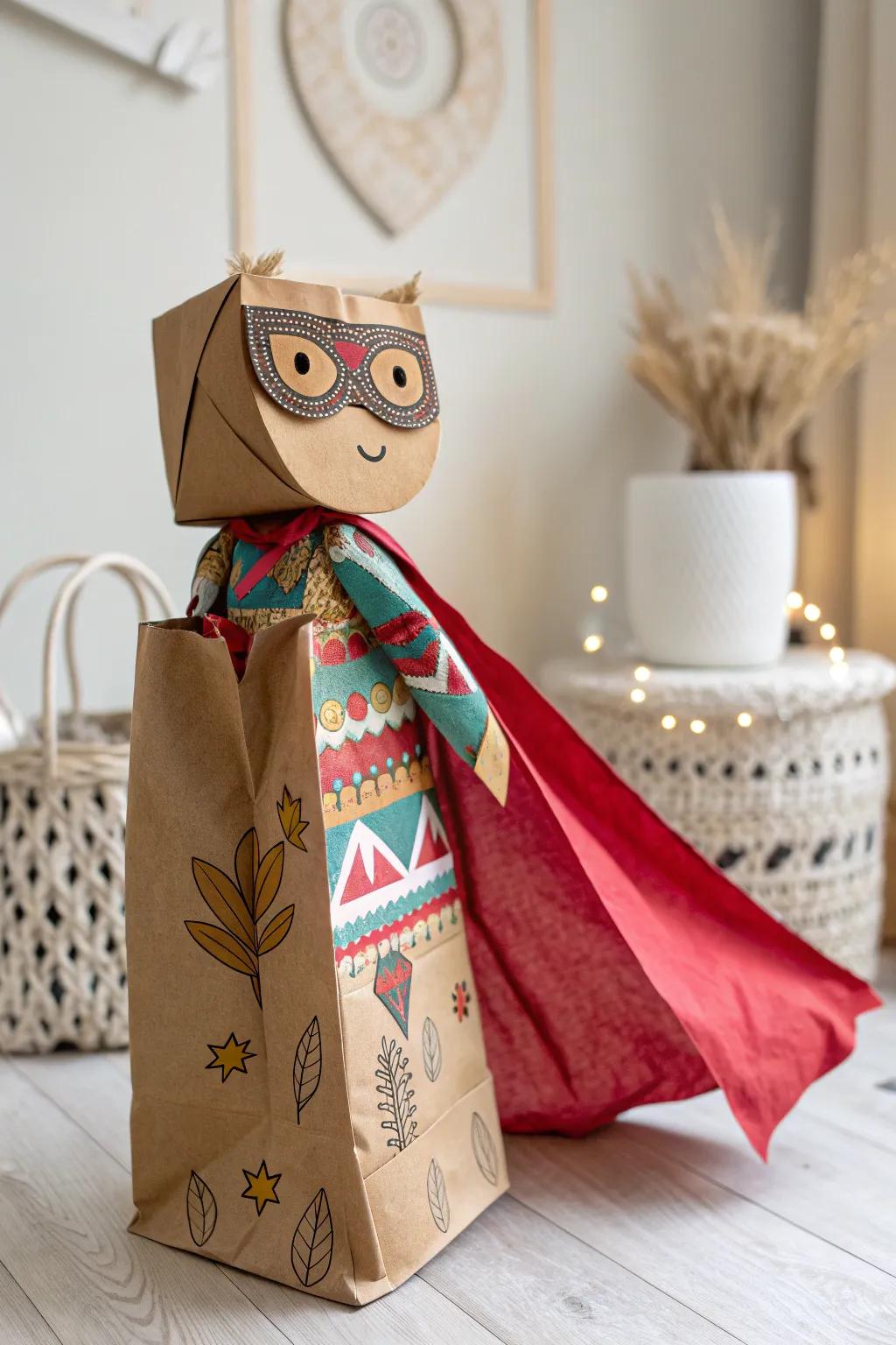 Unleash your creativity with this charming superhero puppet, the perfect companion for imaginative adventures!