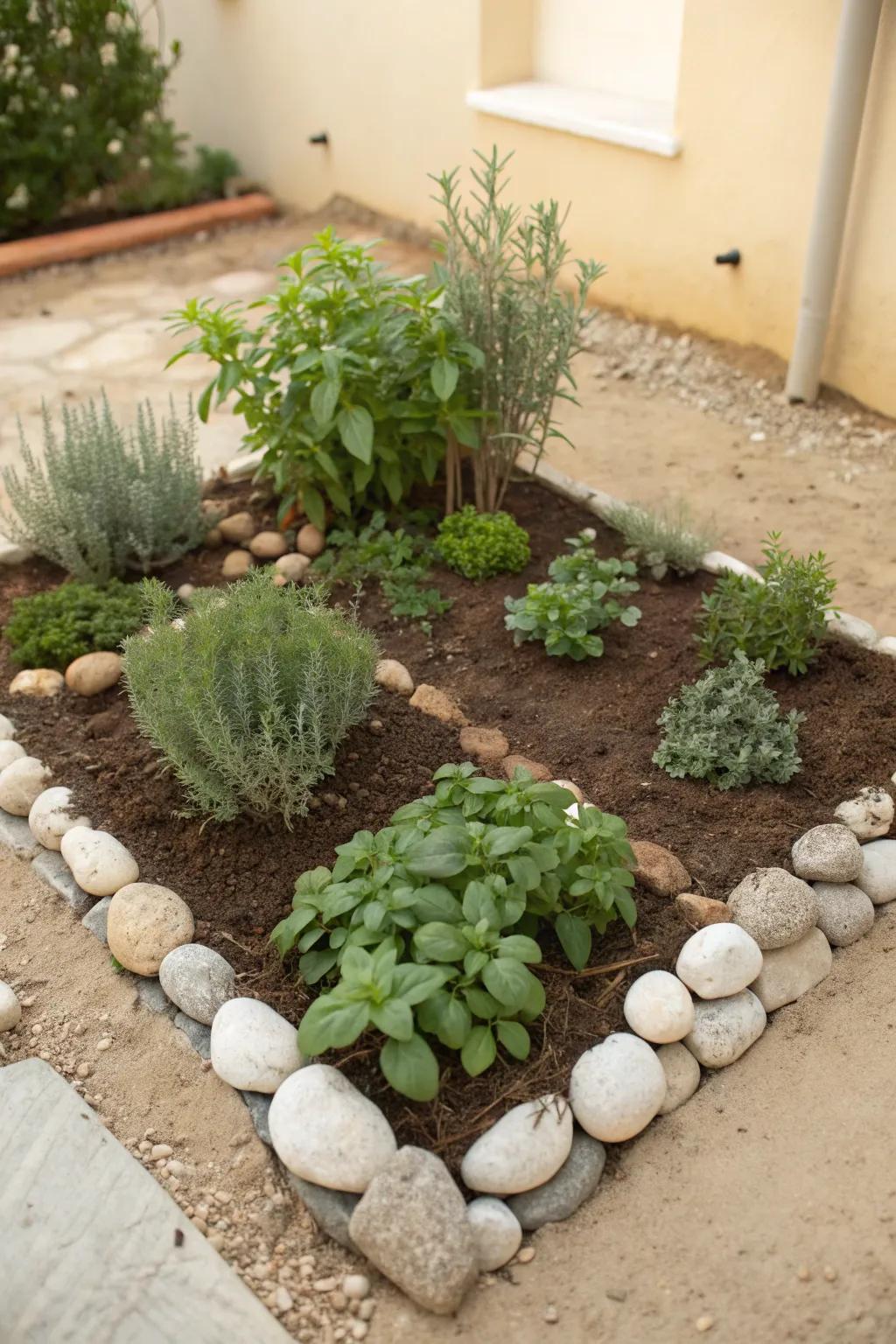 Transform a humble patch of dirt into a lush herb garden sanctuary, bringing simplicity and elegance to your culinary creations.