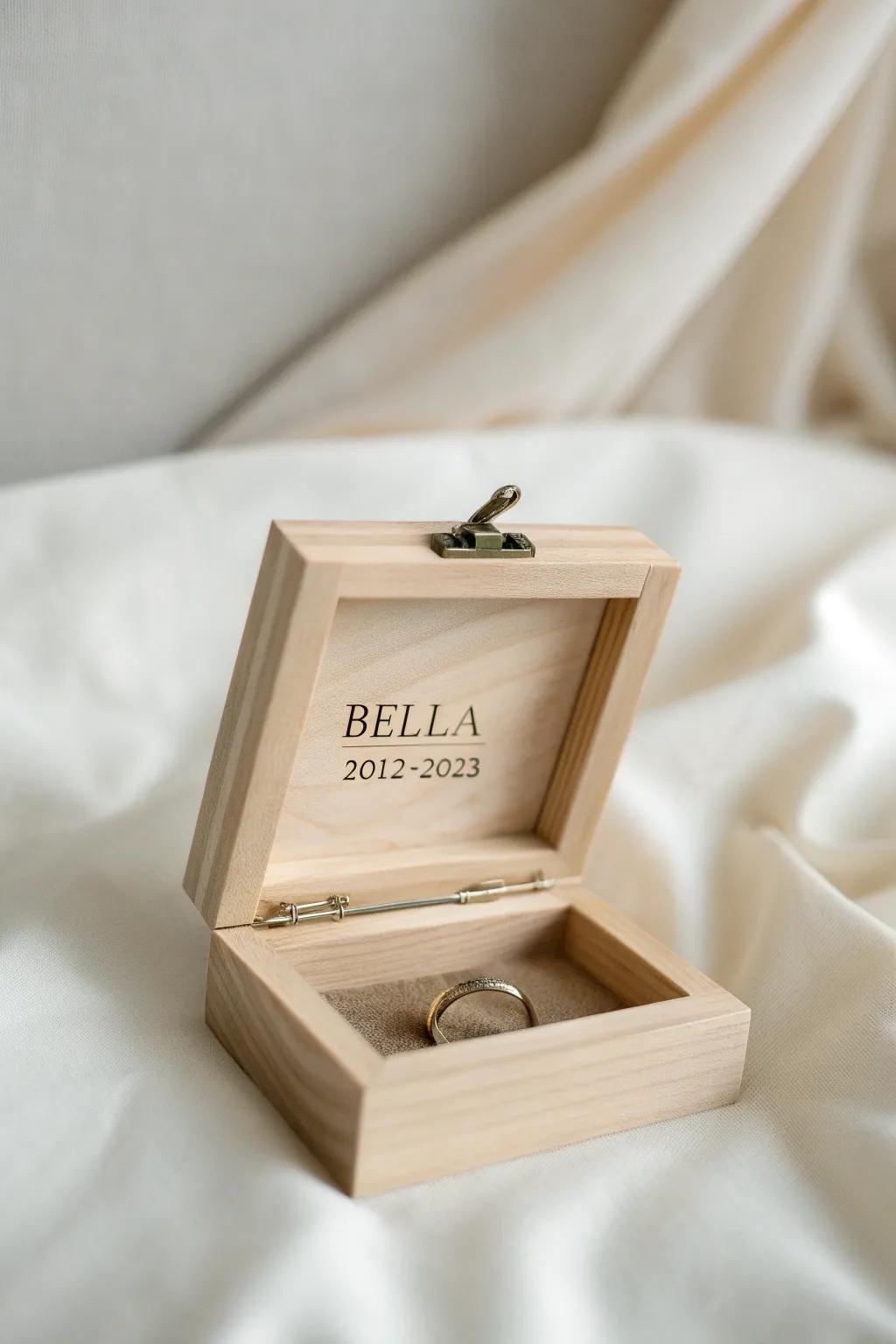 Cherish forever: A personalized touch to honor your beloved pet.
