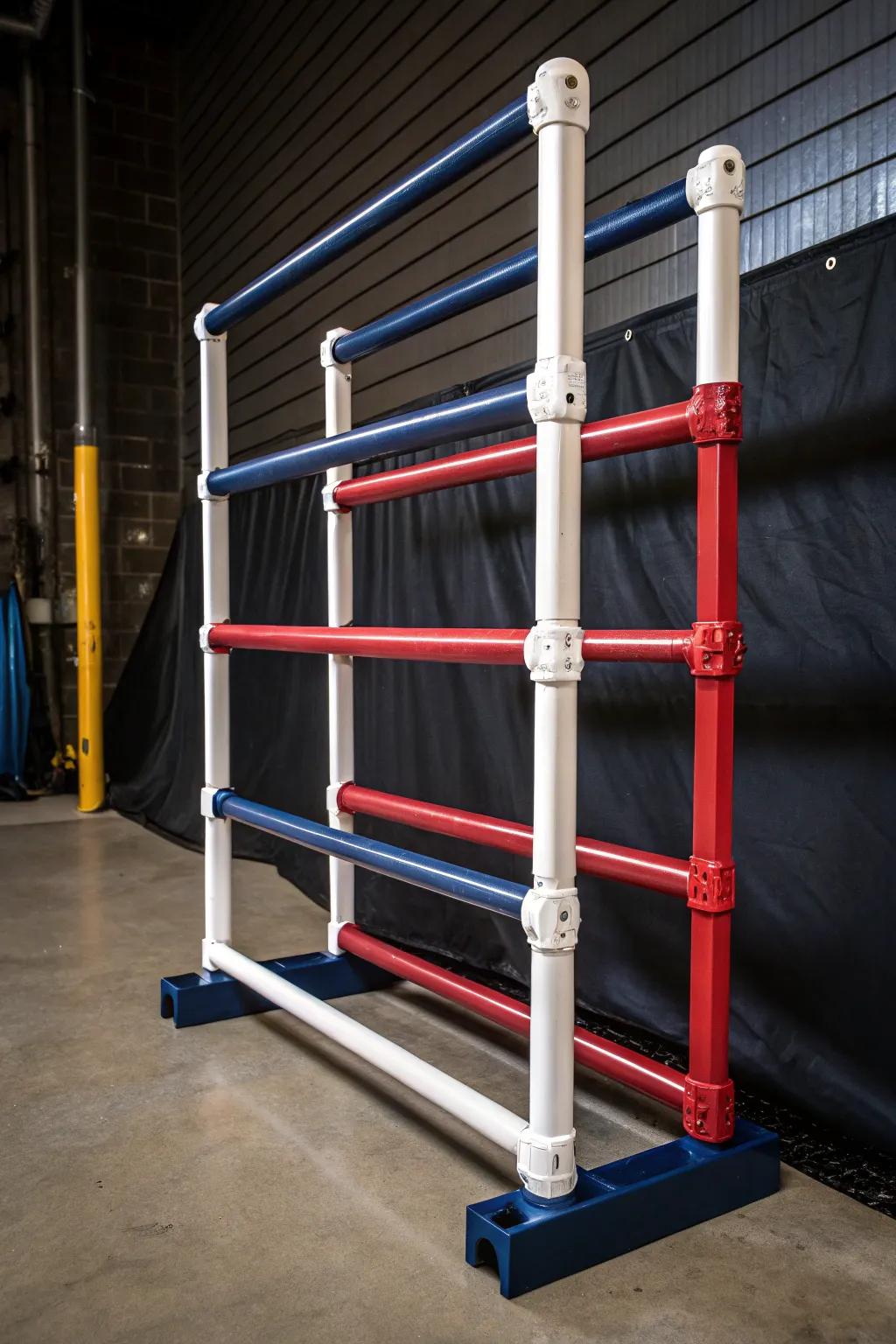 Transform your storage with this bold and innovative PVC pipe rack—where craftsmanship meets creativity!