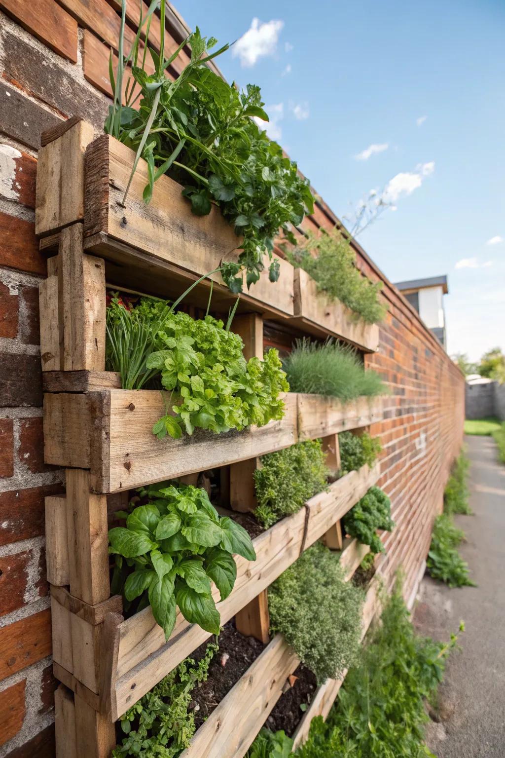 Transform your space with a striking edible wall garden—where craftsmanship meets fresh flavors.