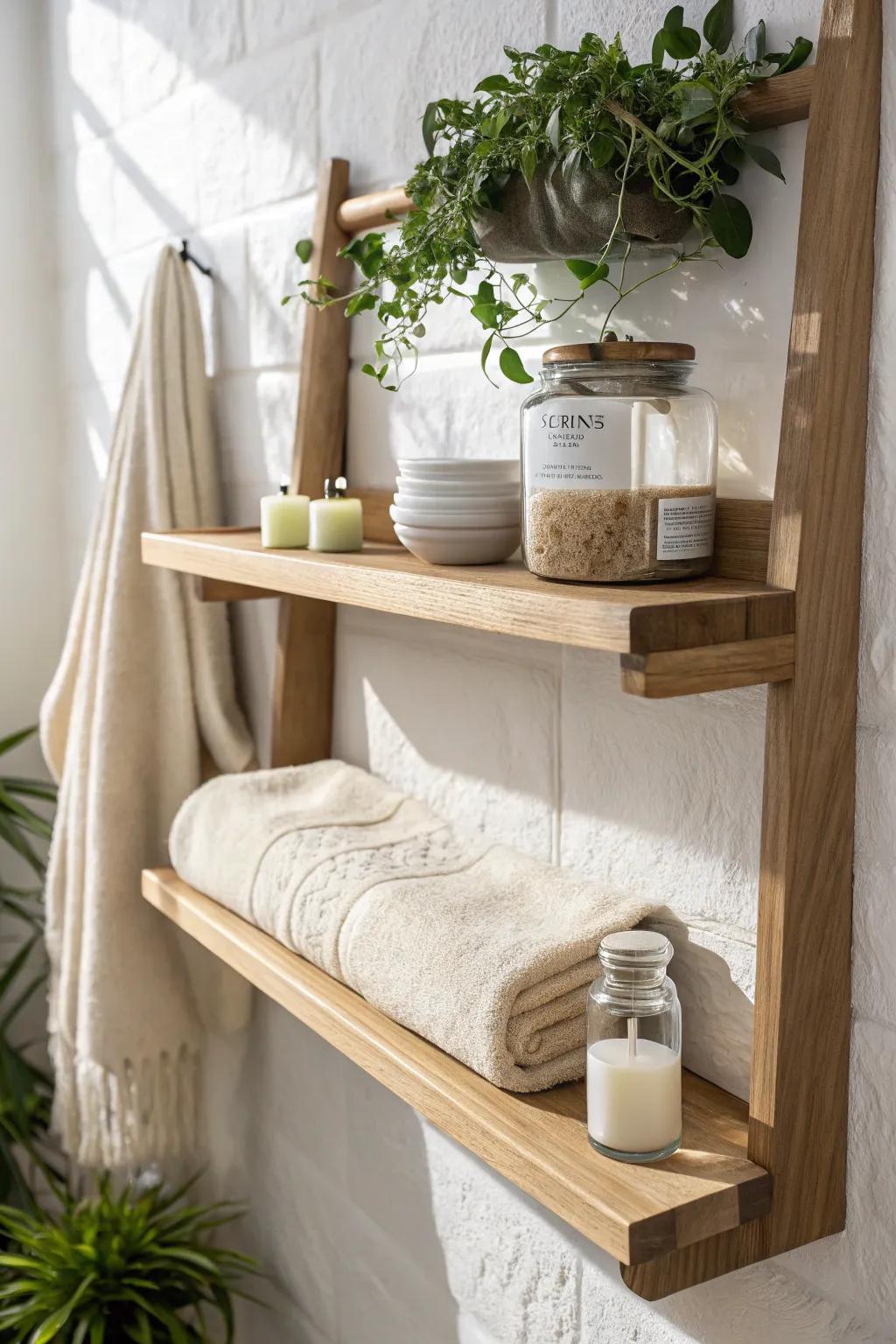 Transform your space with the timeless elegance of wooden wall shelves. Perfect for showcasing your style with a touch of nature.