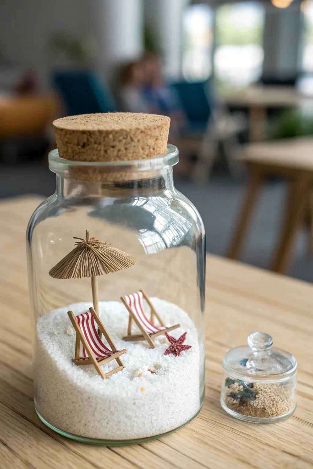 Bring the beach to your coffee table with this charming mini seaside escape.