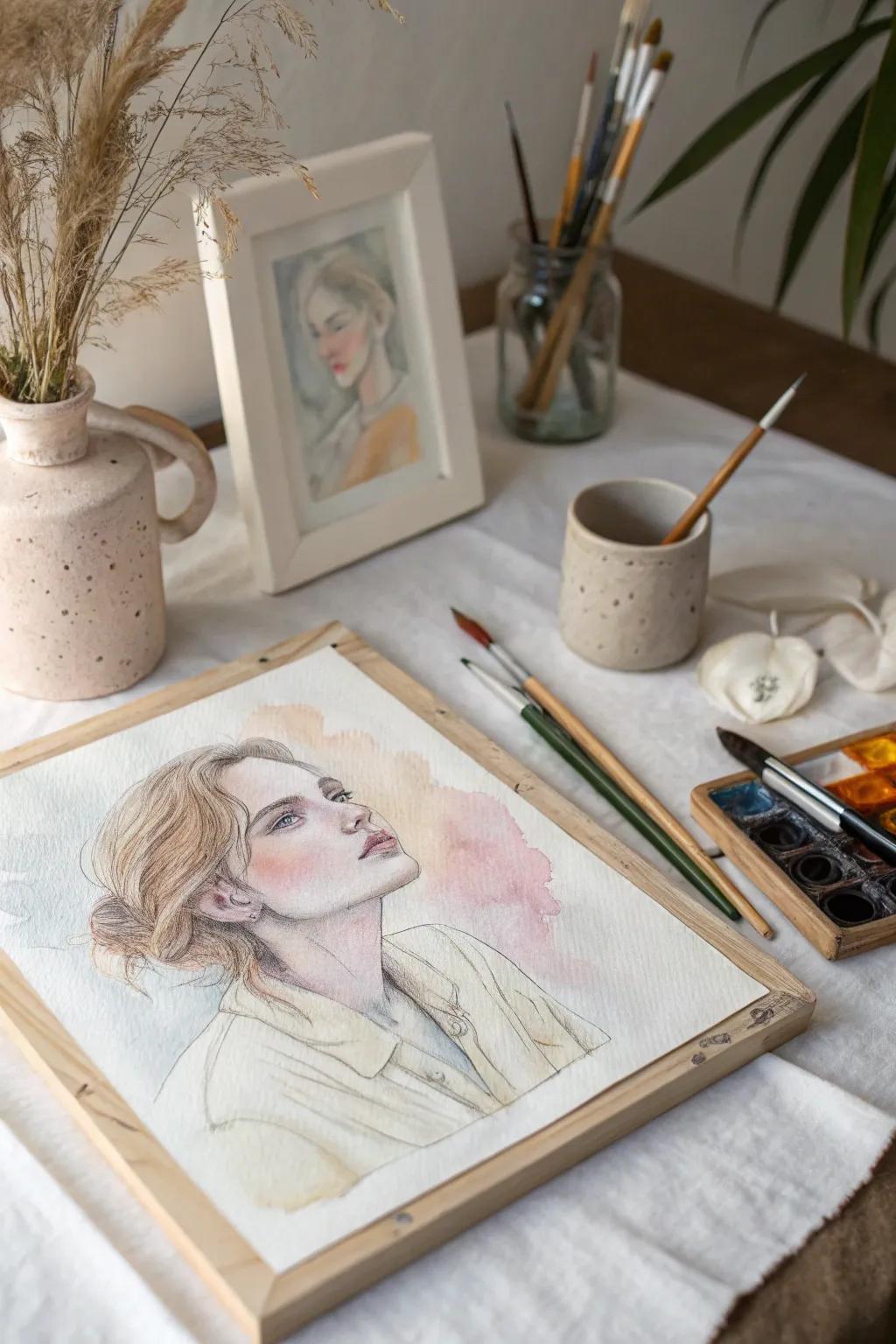 Discover the art of layering: Elevate your self-portraits with depth and elegance.