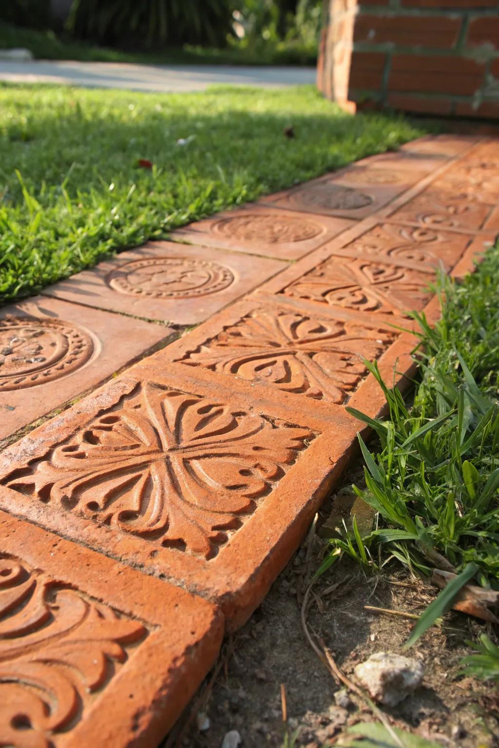 Embrace the timeless charm of terracotta for your walkways.