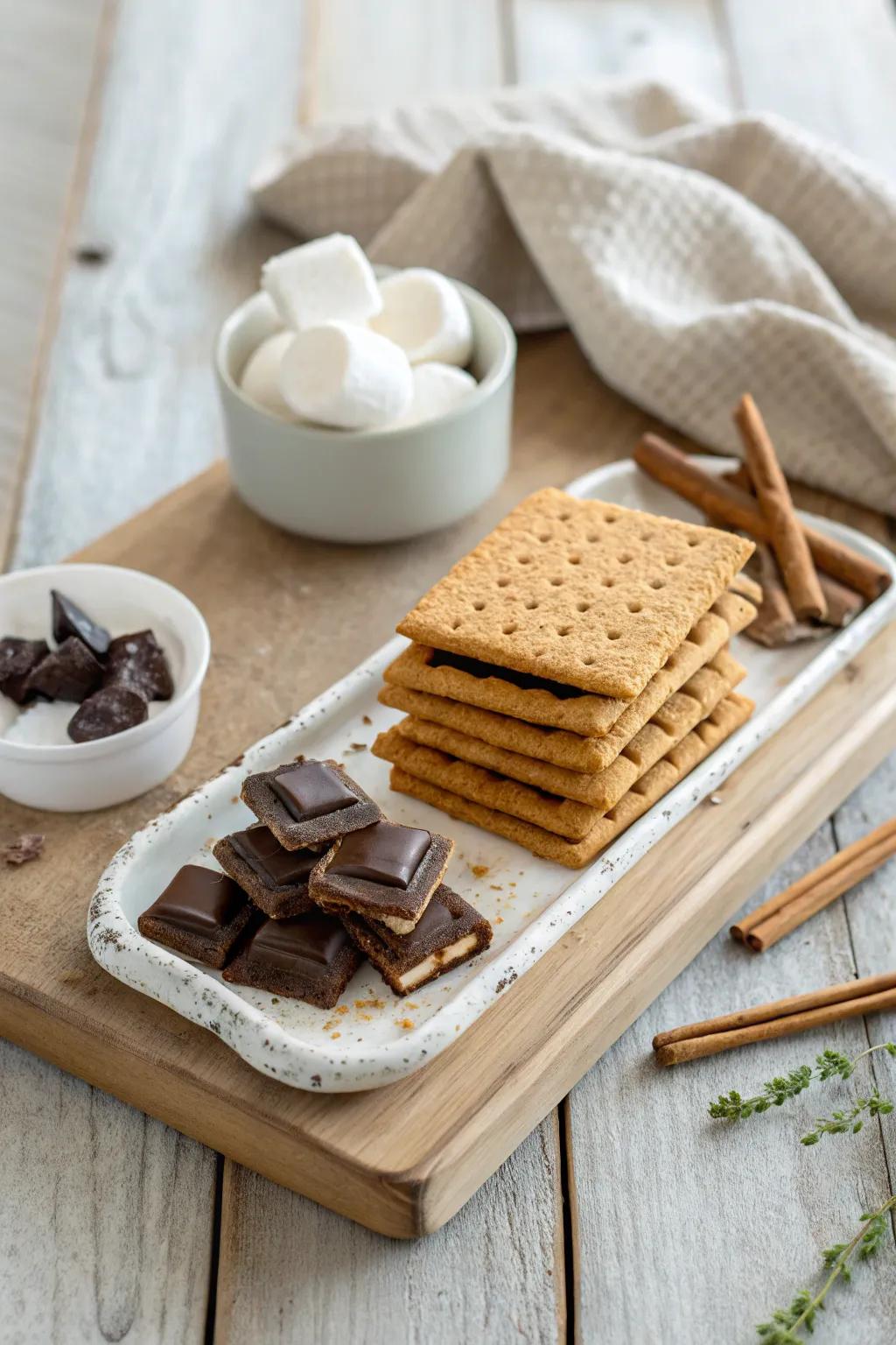 Cozy up with cinnamon spiced s'mores, the perfect treat for a chilly night.