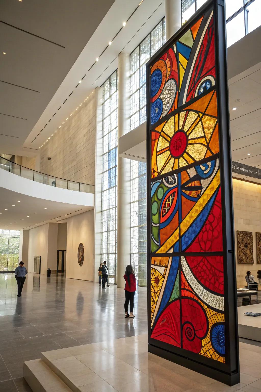 Abstract stained glass for art enthusiasts.
