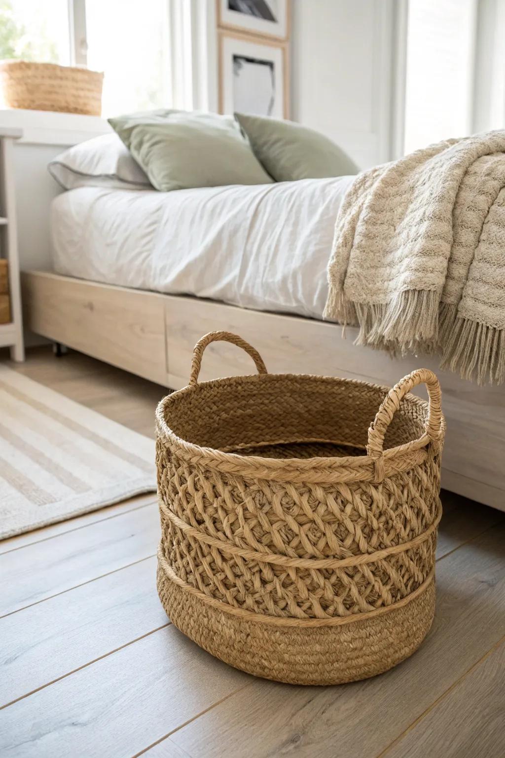 Elevate your dorm room organization with stylish, hand-crafted baskets that blend functionality with minimalist beauty.