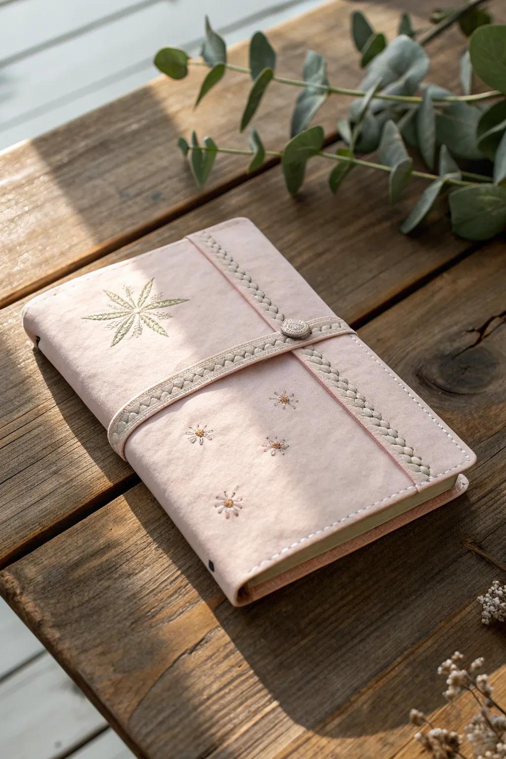 Transform your old t-shirts into stunning book covers that blend simplicity with natural beauty.