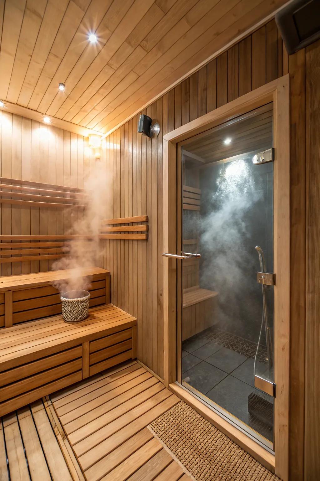 Teak wood flooring combines practicality with a warm, inviting look.