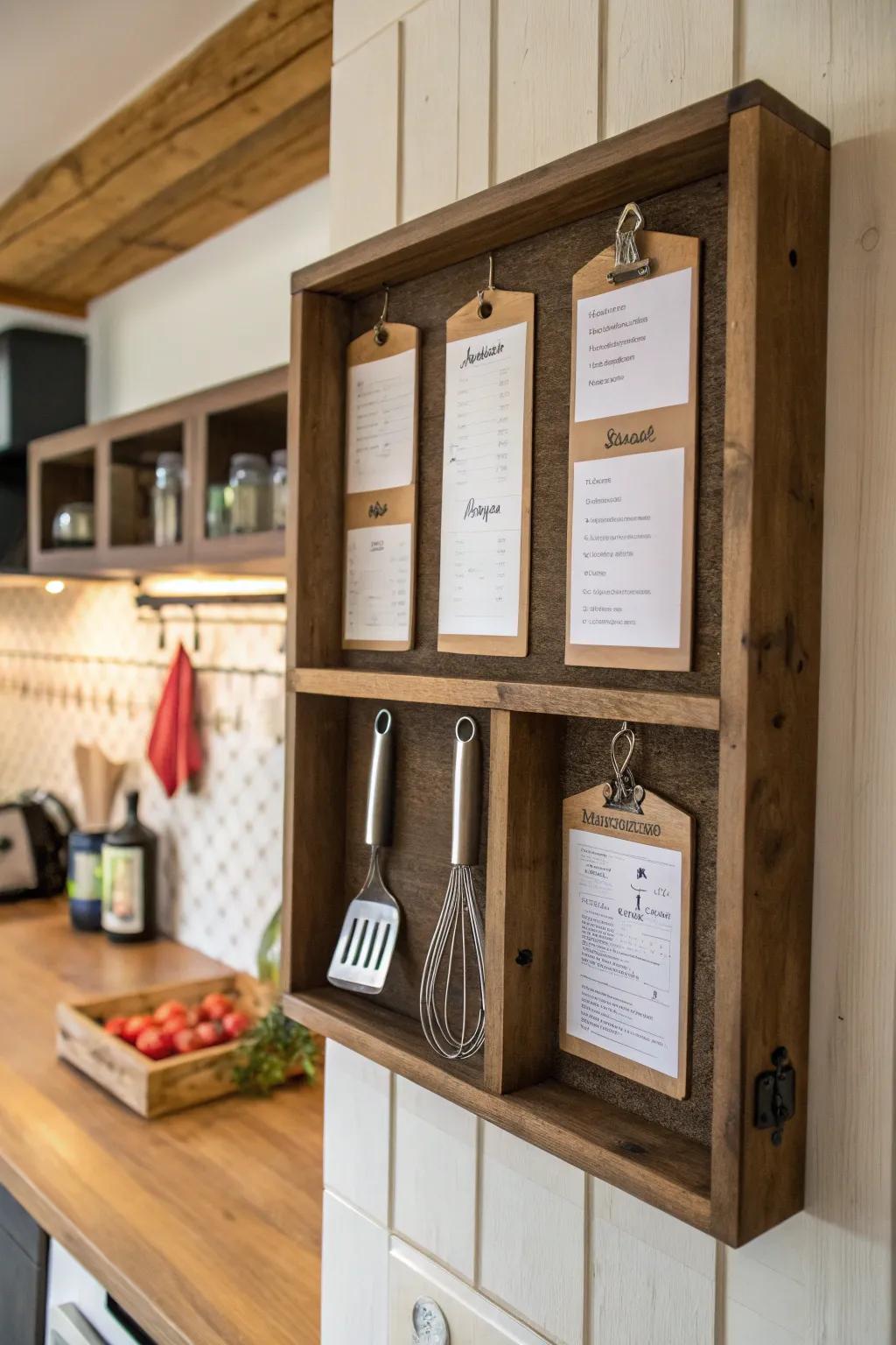 Add flavor to your decor with a culinary-themed shadow box.