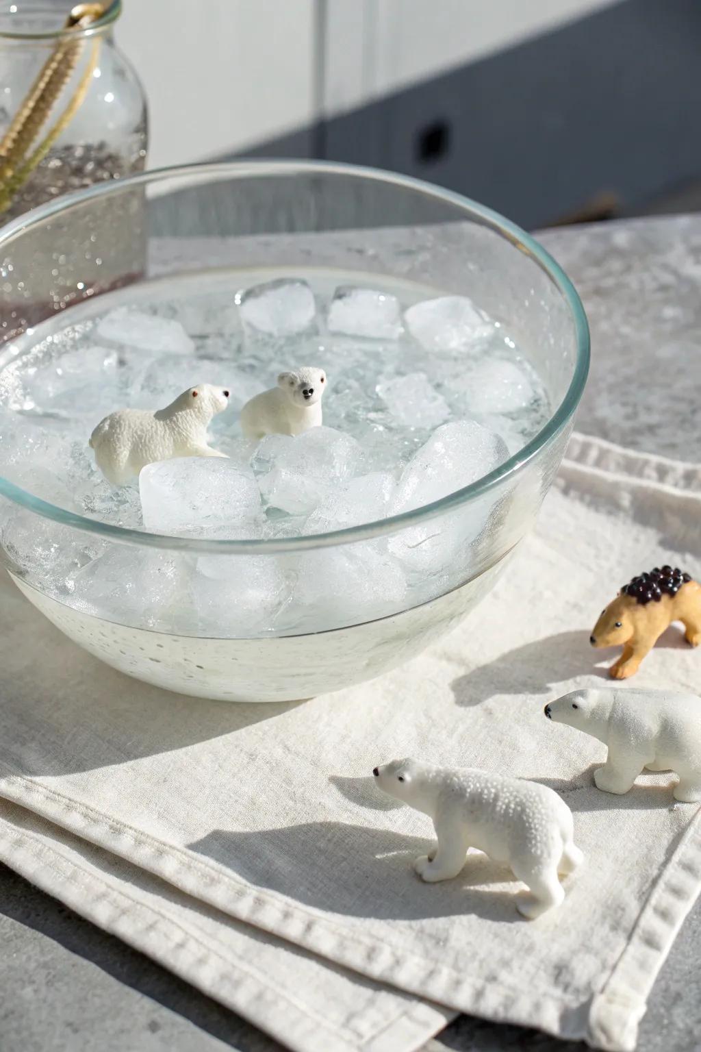 Dive into a cool Arctic adventure with this icy sensory bin, perfect for sparking imaginative play!