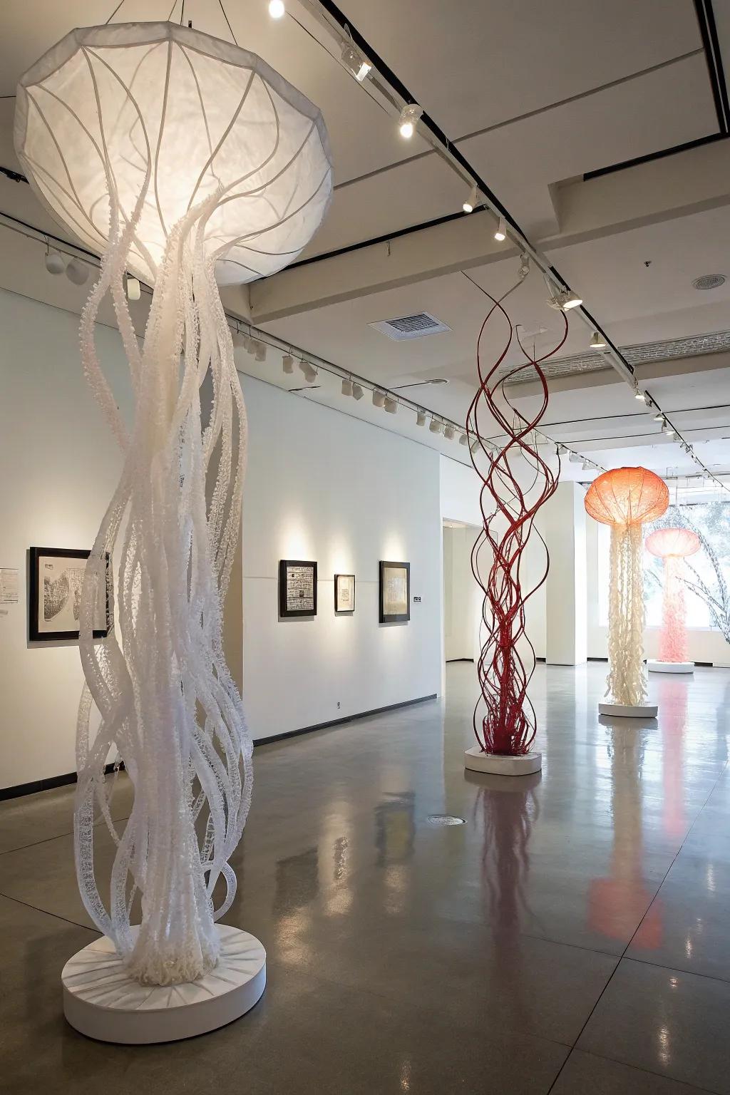Tentacle-like structures bring fluidity and intrigue to modern art collections.