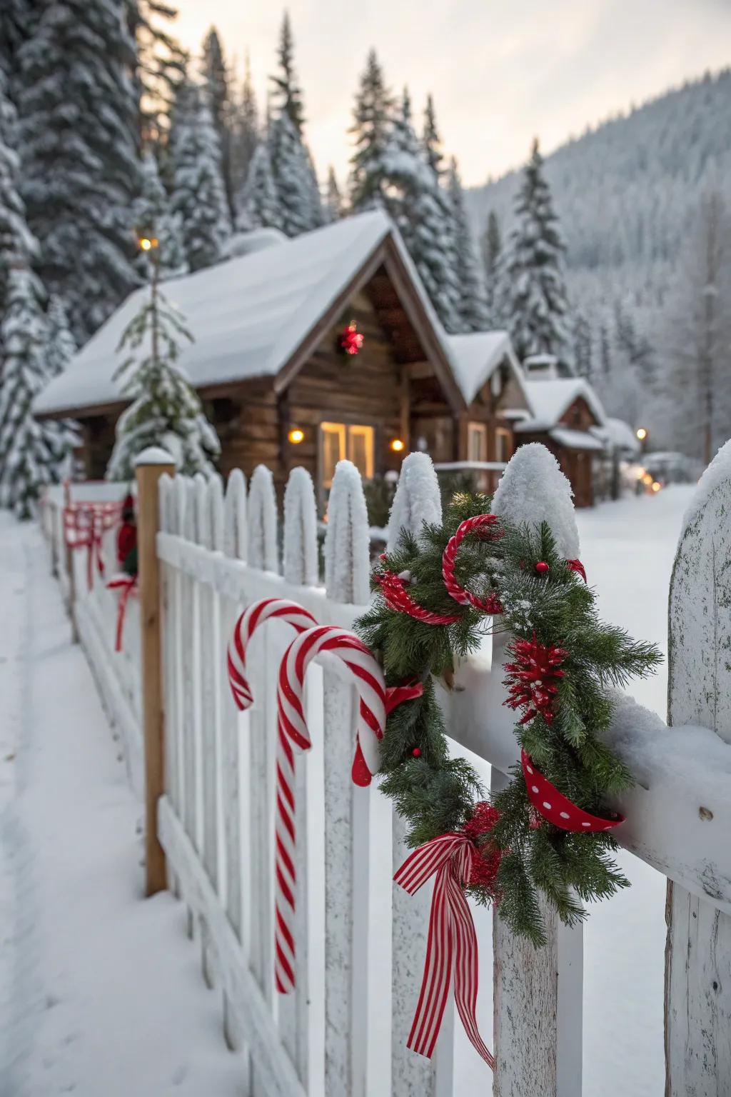 Bring a playful touch with candy cane accents.