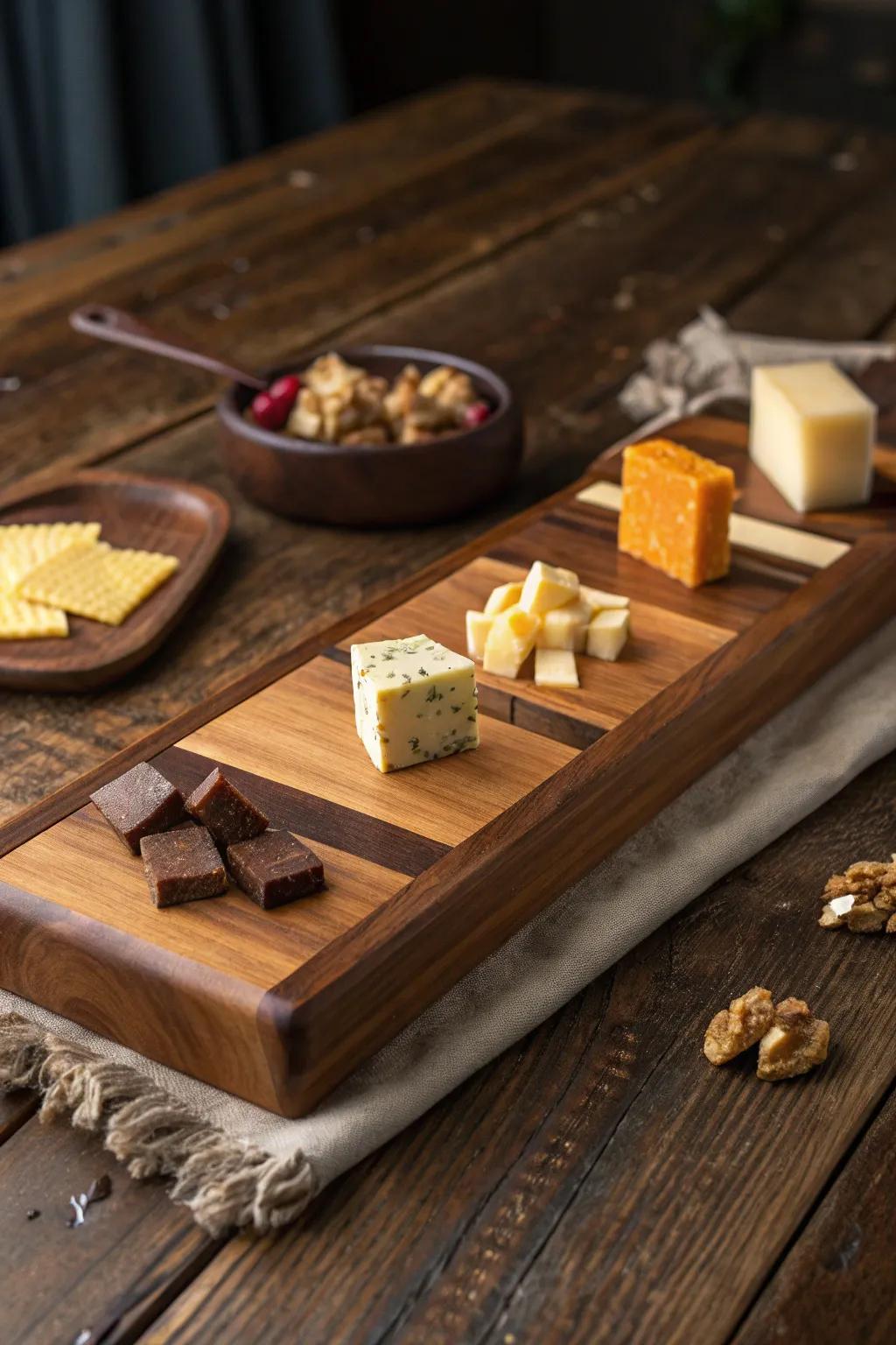 Elevate your charcuterie experience with handcrafted floating sections.