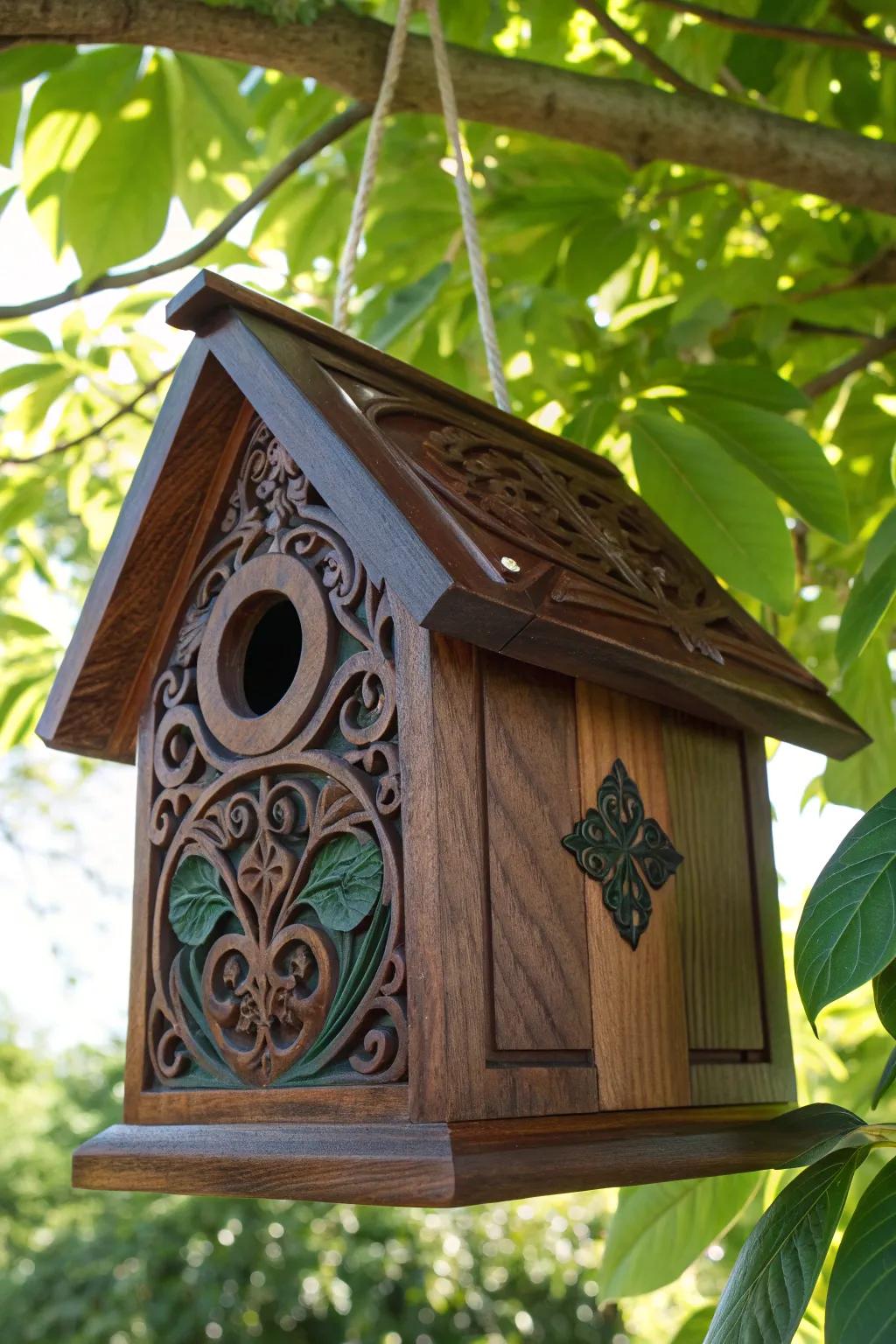 Craft Your Sanctuary: A stunning birdhouse that brings nature's charm to your backyard.
