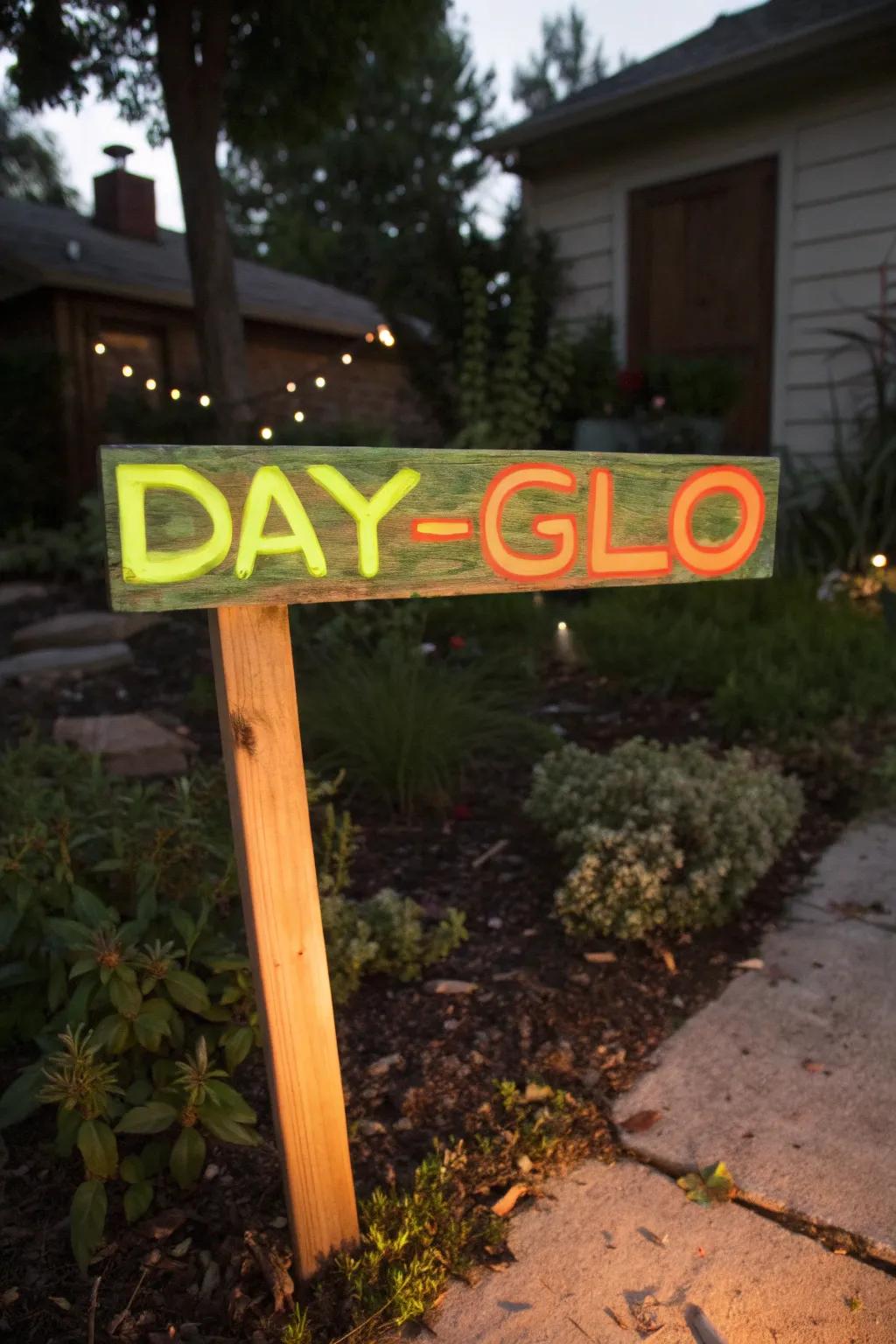 Make your yard sale impossible to miss with vibrant Day-Glo colors!