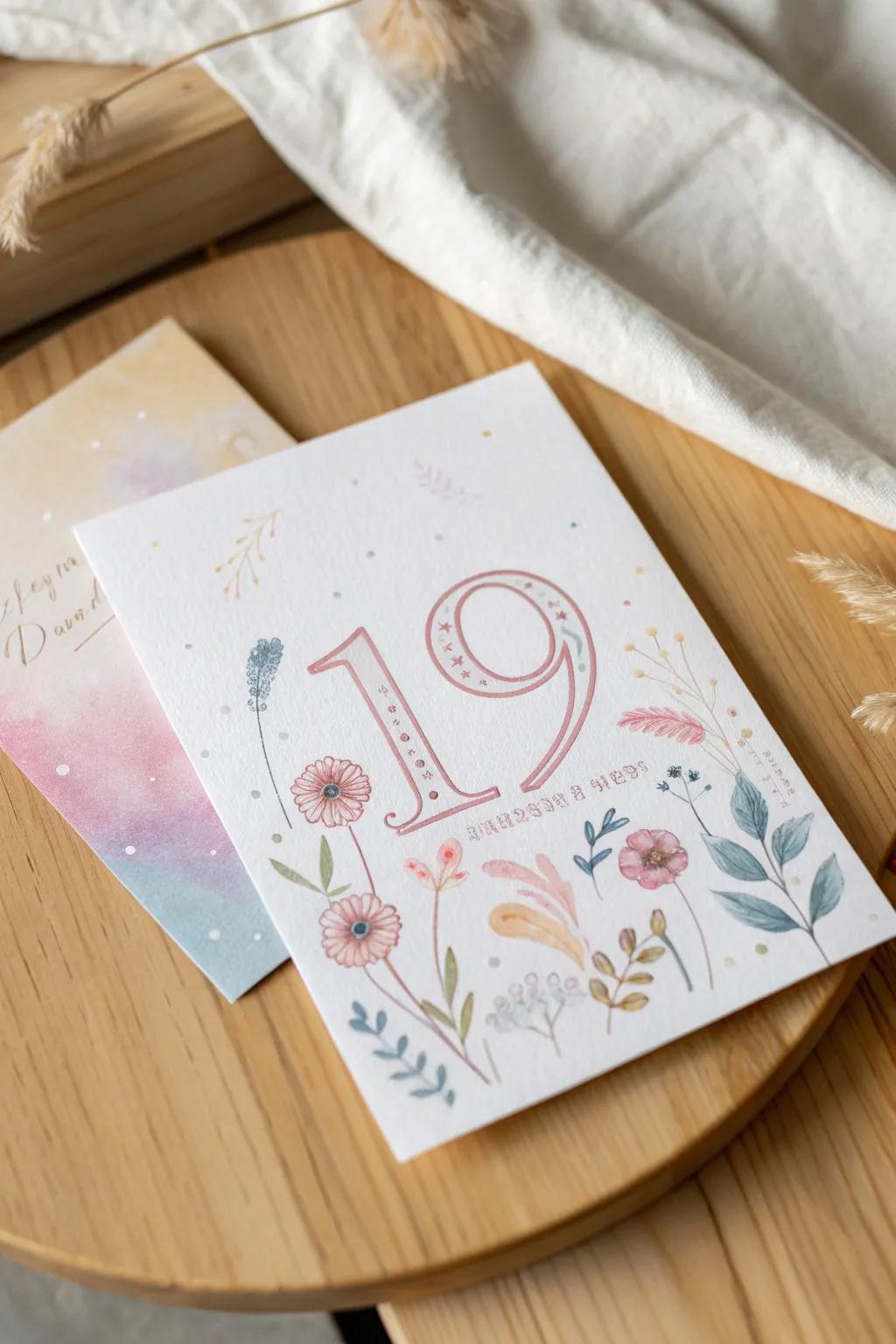 Celebrate with artistry: A hand-painted watercolor birthday card that captures the essence of craftsmanship and natural beauty.
