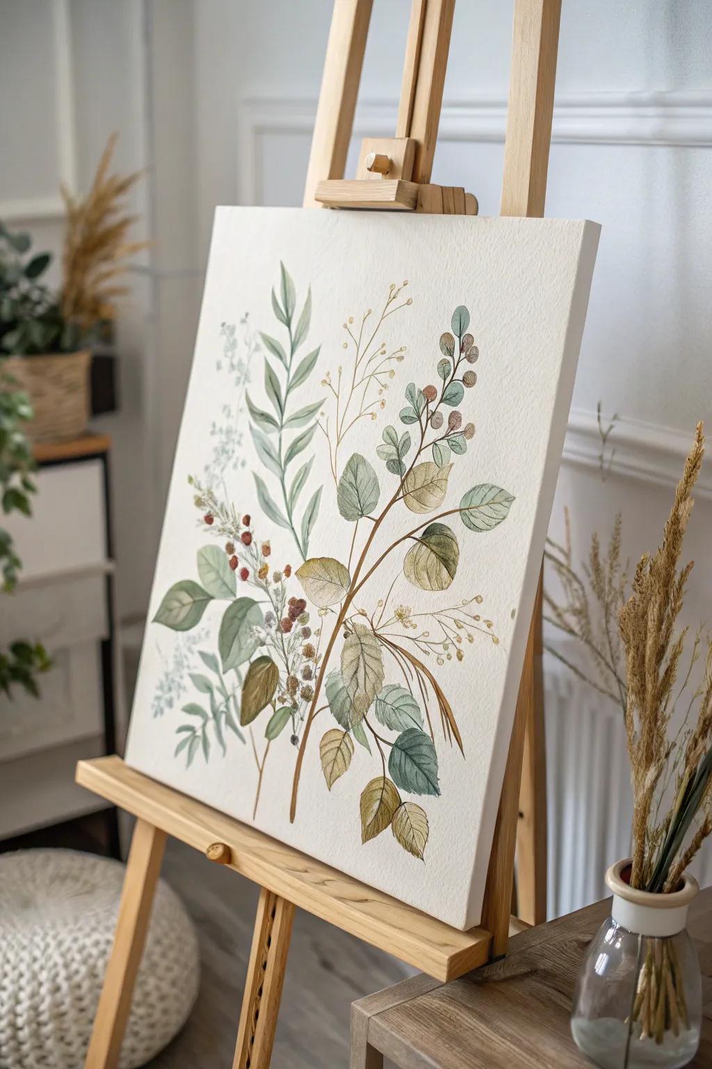 Immerse your space in the serene allure of 'Botanical Bliss'—where minimalist elegance meets nature's finest details.