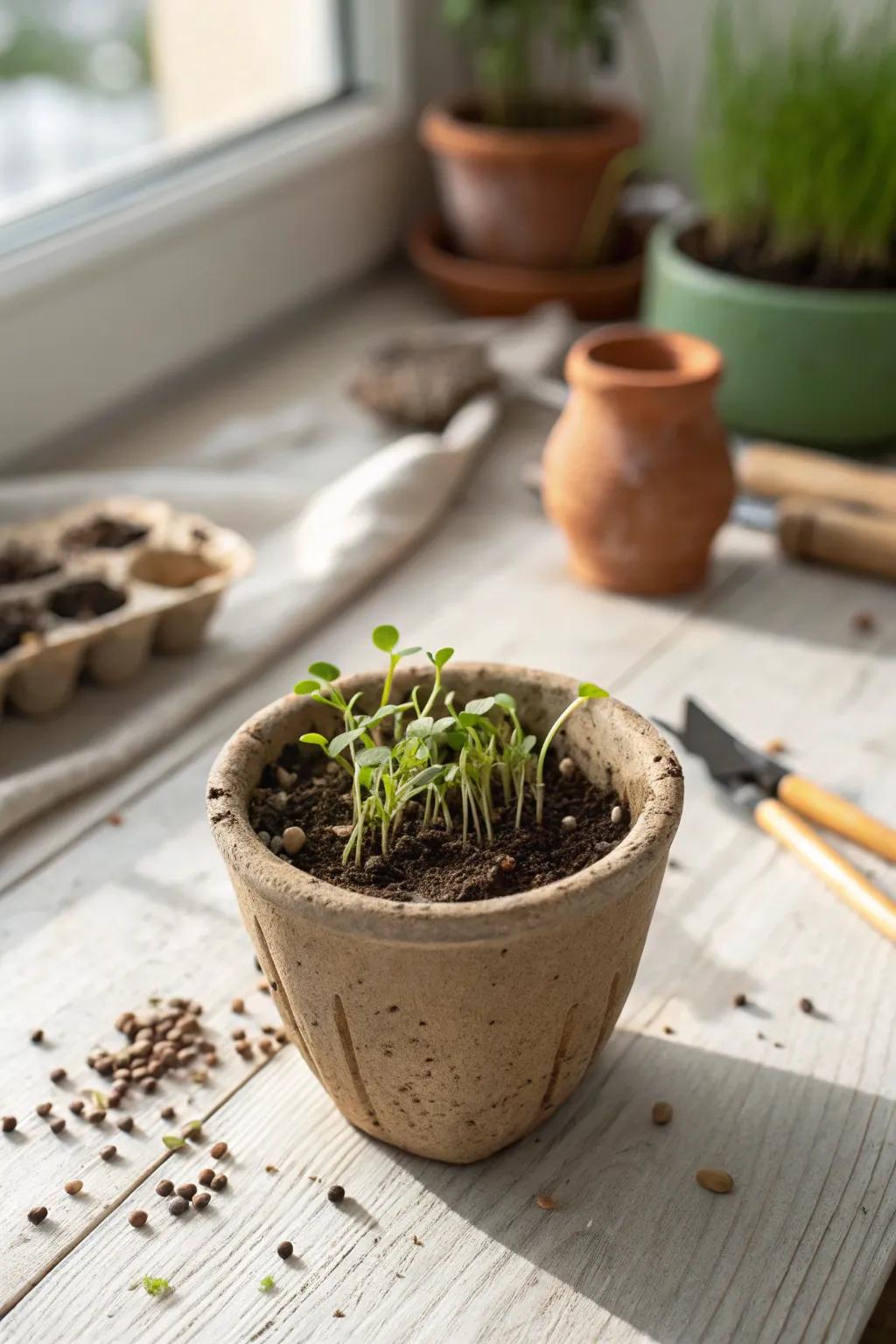 Nurture wonder and growth with a simple mini garden project.