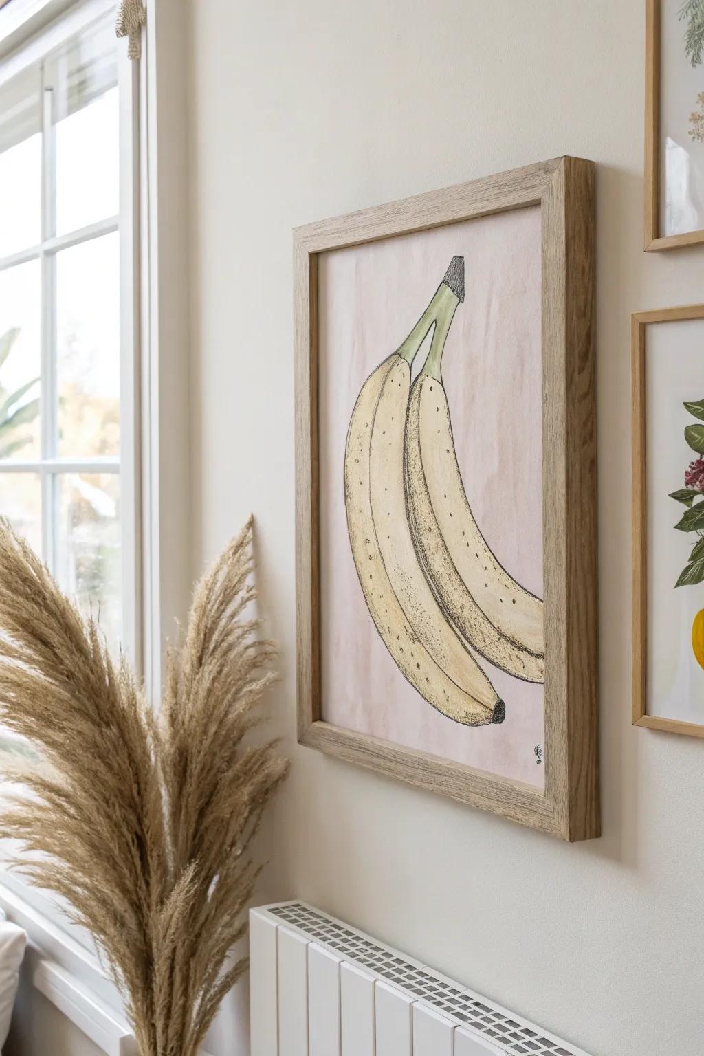 Brighten your space with a touch of whimsy and elegance - Banana Wall Art at its finest.