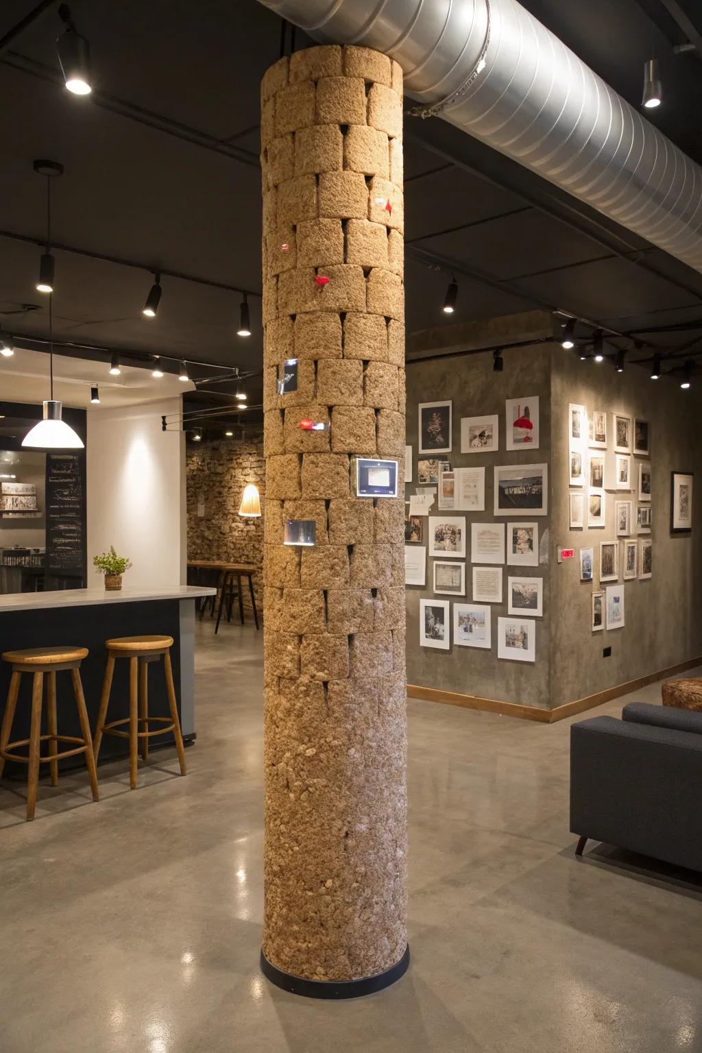 Transform your space with a cork board pole wrap – perfect for crafting a personalized, ever-evolving mood board.