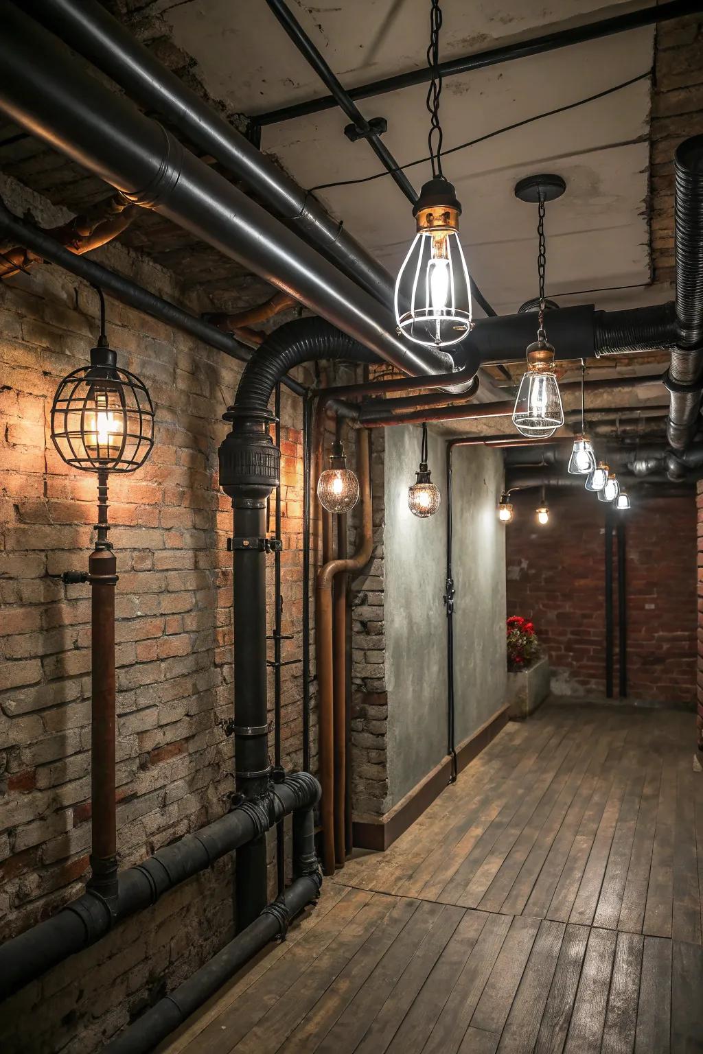 Industrial and vintage styles create a unique character.