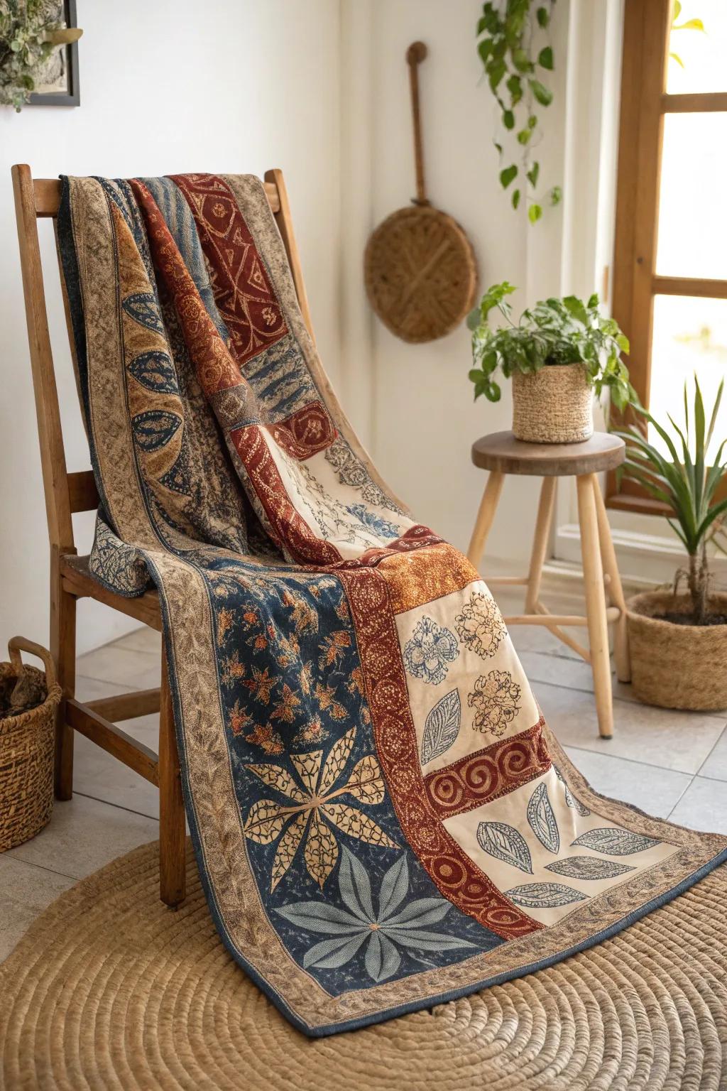 Wrap yourself in stories—each pattern a piece of your journey. #CraftYourStory