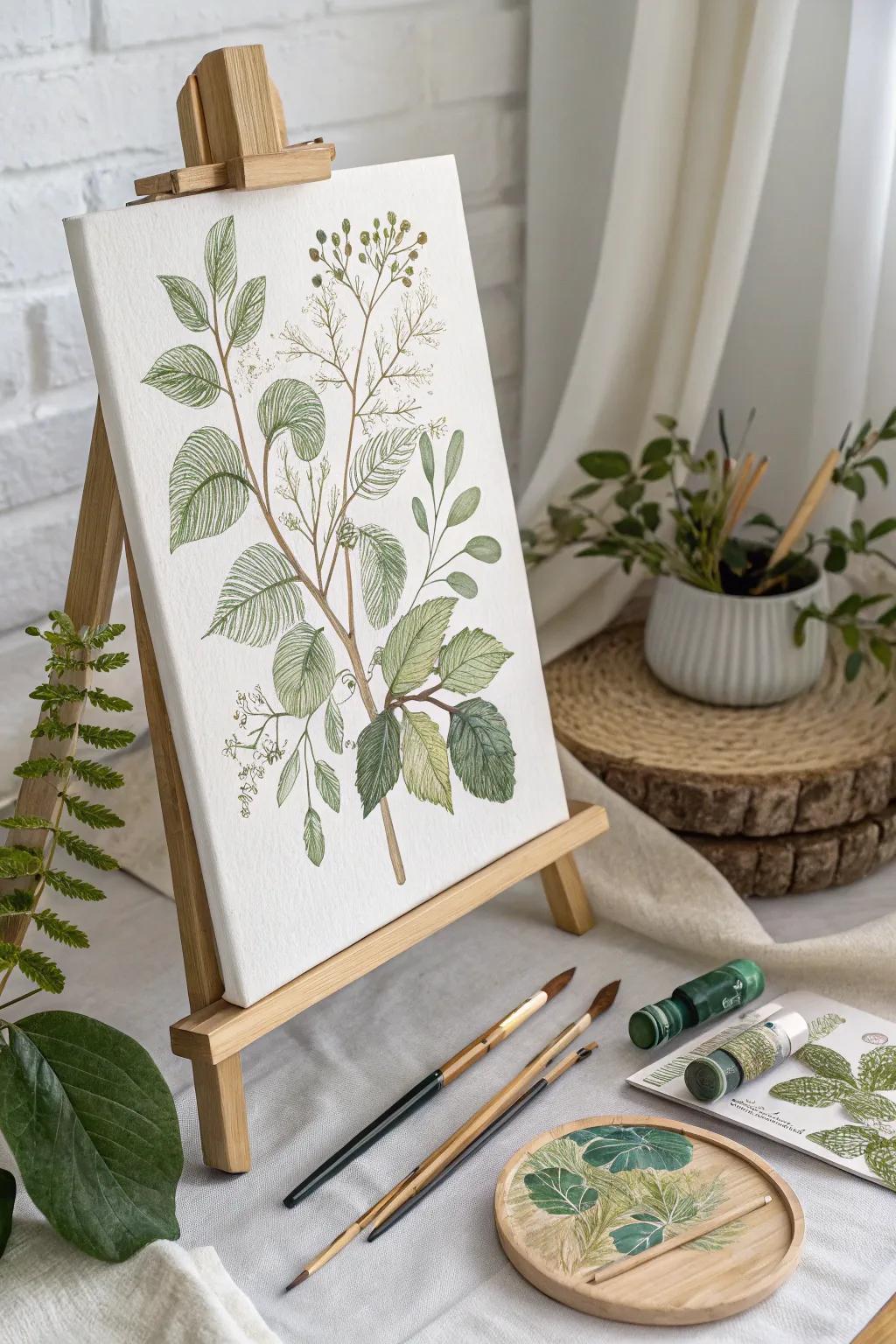 Dive into the serene world of botanical art and let nature's beauty inspire your creativity. 🌿🎨 #BotanicalBeauty #PaintAndSip