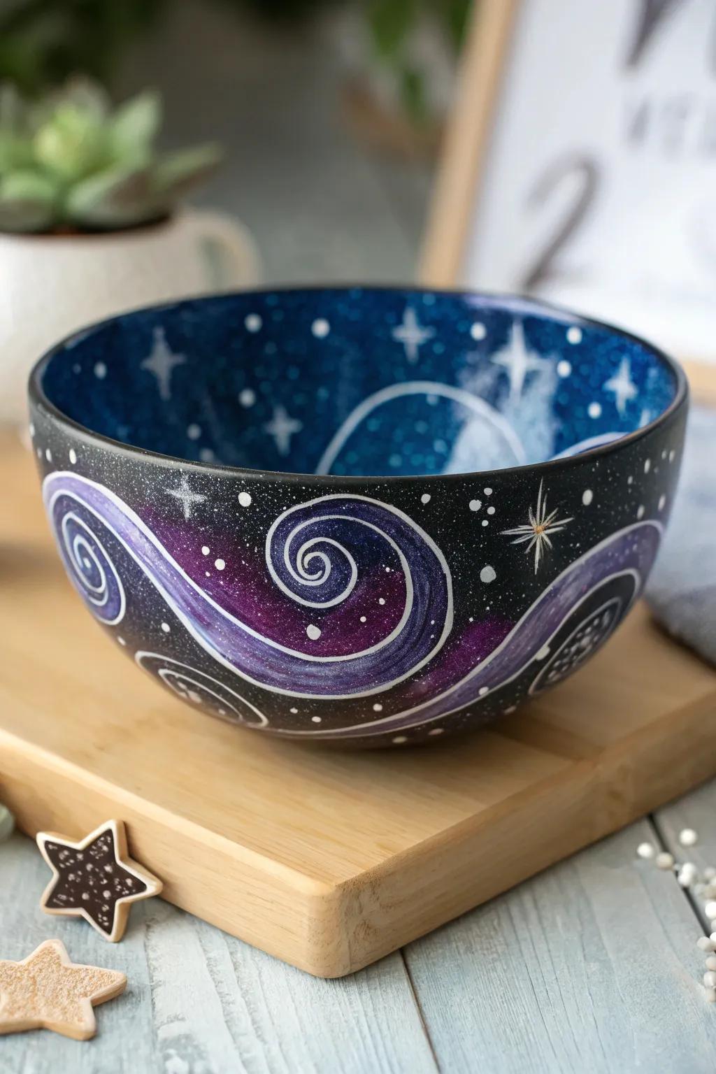Transform your dining experience with a celestial touch: a galaxy-inspired masterpiece for your home.