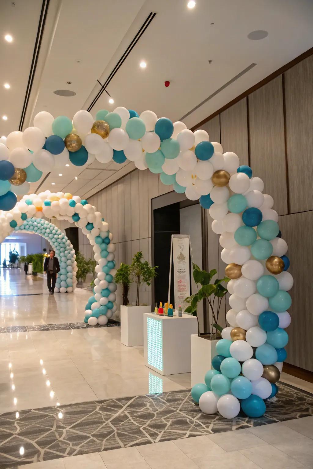 Modern geometric design brings a fresh twist to the arch.
