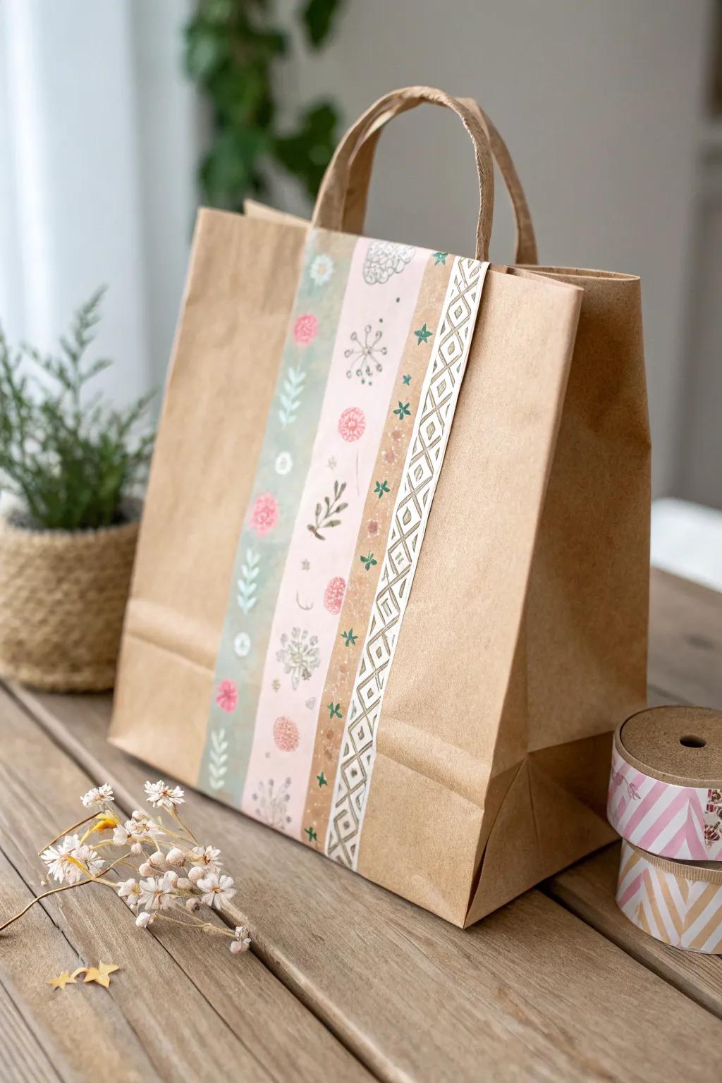 Elevate your gift wrapping with the effortless charm of washi tape.