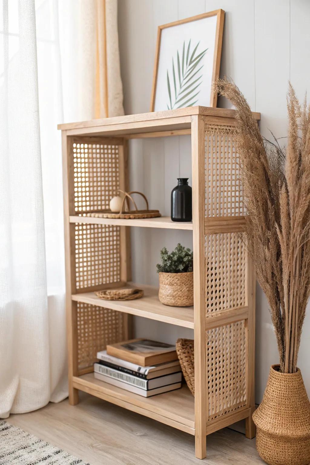 Elevate your reading nook with a touch of bohemian elegance and Scandinavian simplicity.