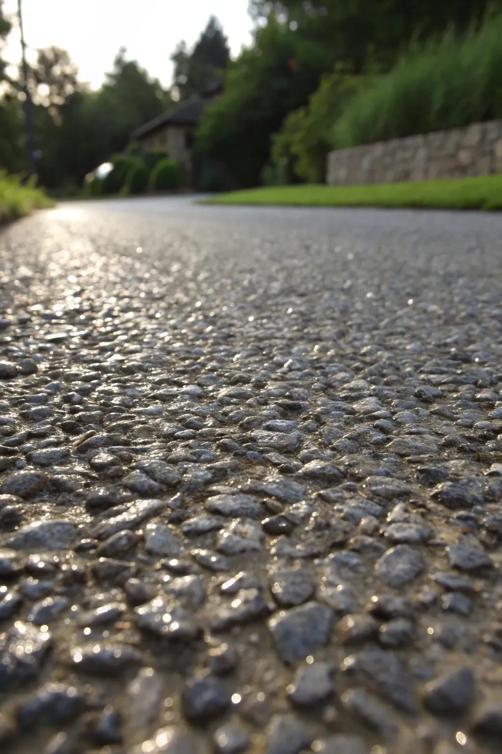 Enhance and protect: A fresh sealant application transforms a gravel driveway into a durable and sleek surface.