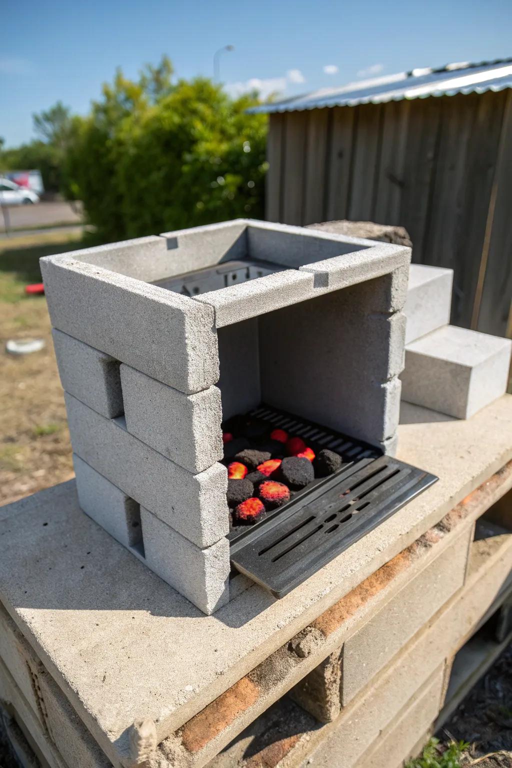 Take your BBQ on the road with this sleek portable cinder block smoker—wherever you go, the flavor follows!
