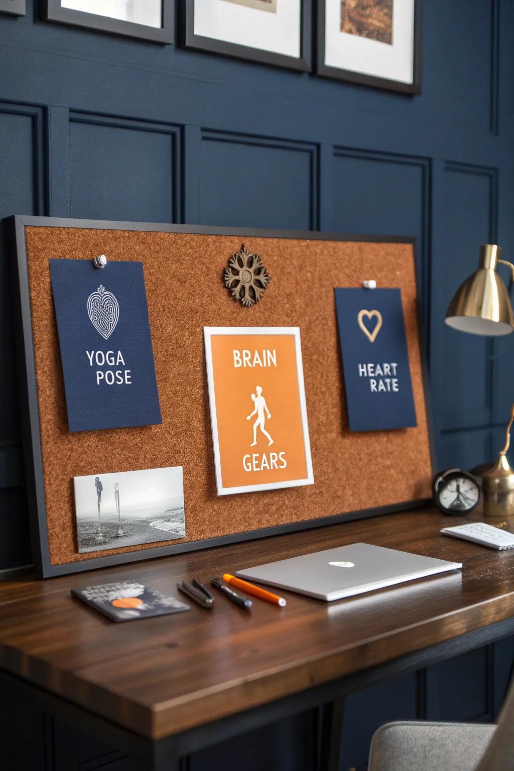 Elevate Your Wellness Game: Inspiring tips board for the modern man.