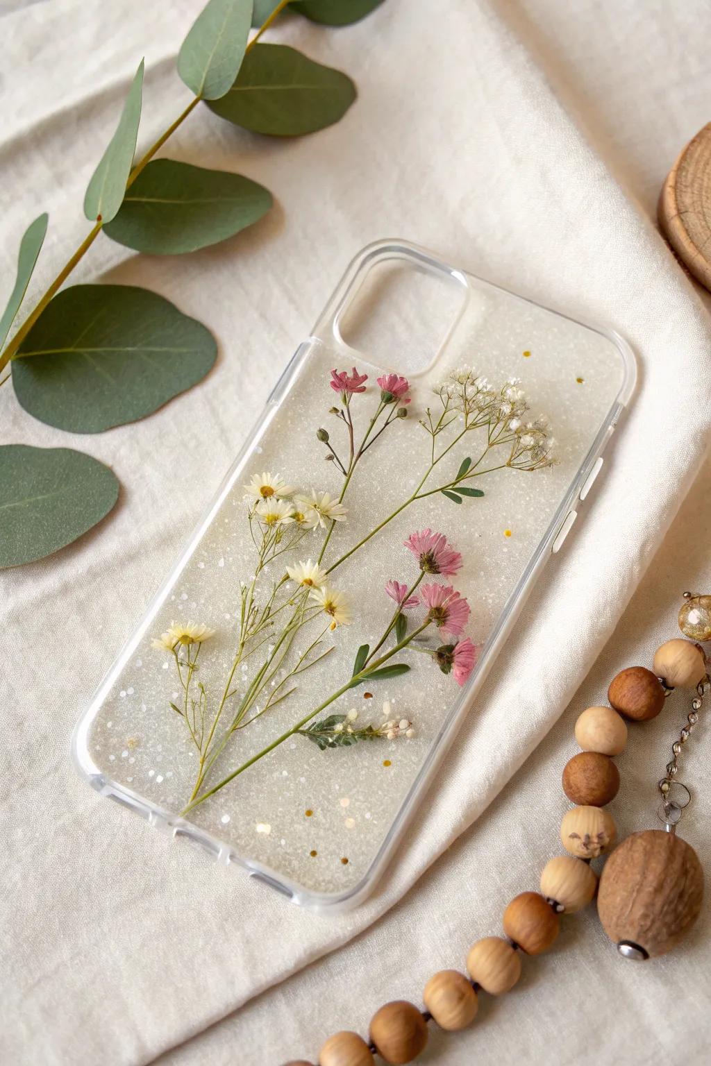Transform your phone into a work of art with DIY floral designs. 🌸✨ #CraftNight #BohoMinimalism