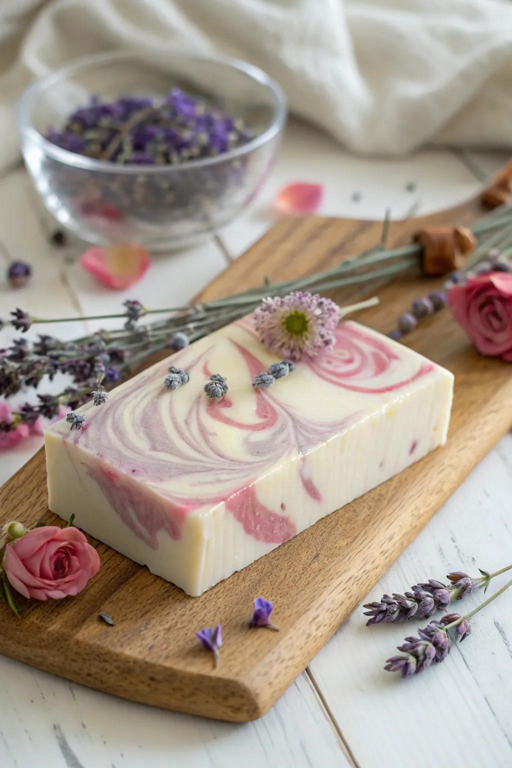 Indulge in the art of simplicity with handmade scented soap - a touch of luxury crafted just for you.