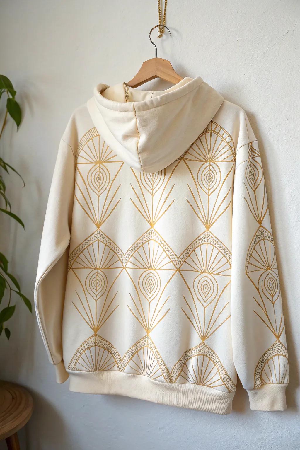 Discover the elegance of Art Deco with a modern twist in this stunning hoodie design. Perfect for those who appreciate subtle luxury and timeless style.